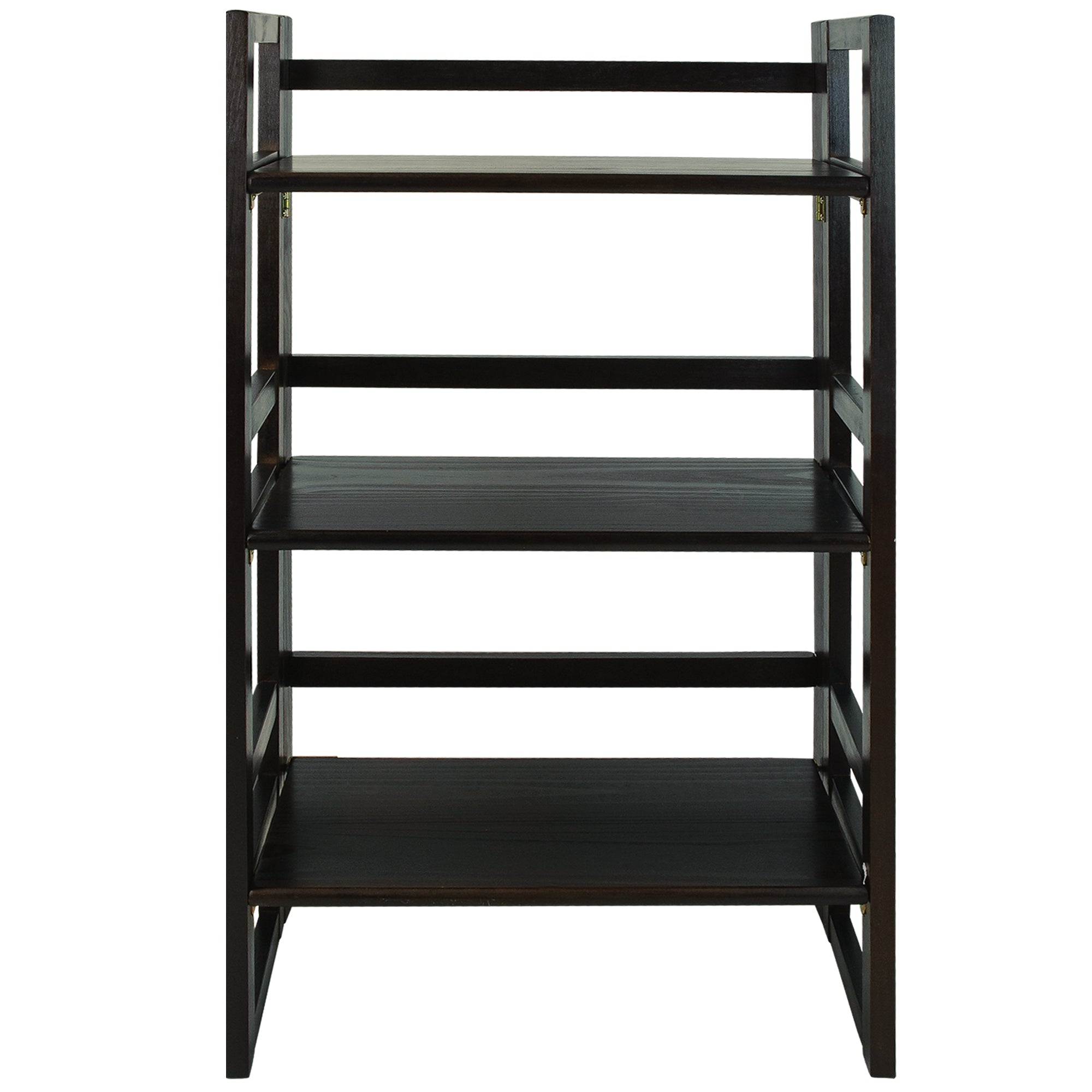 3-Shelf Folding Student Bookcase 20.75' Wide-Espresso