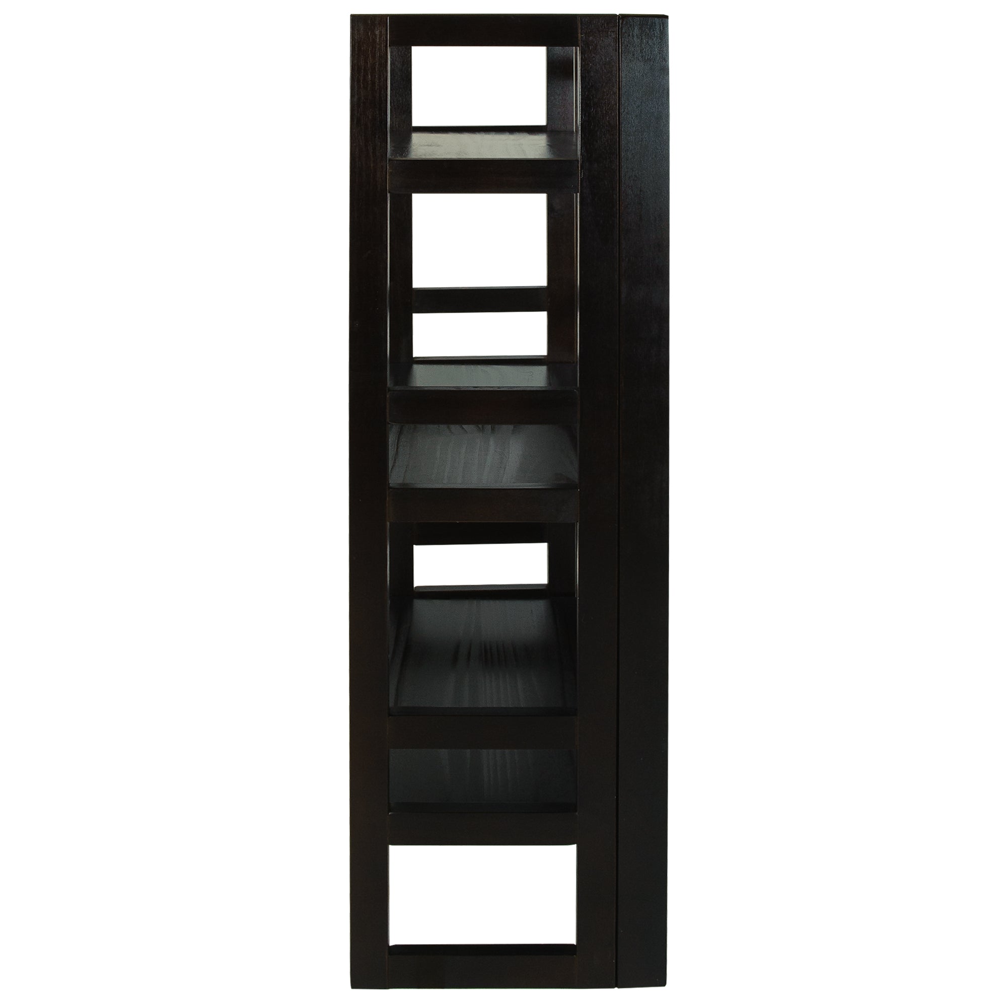 3-Shelf Folding Student Bookcase 20.75' Wide-Espresso