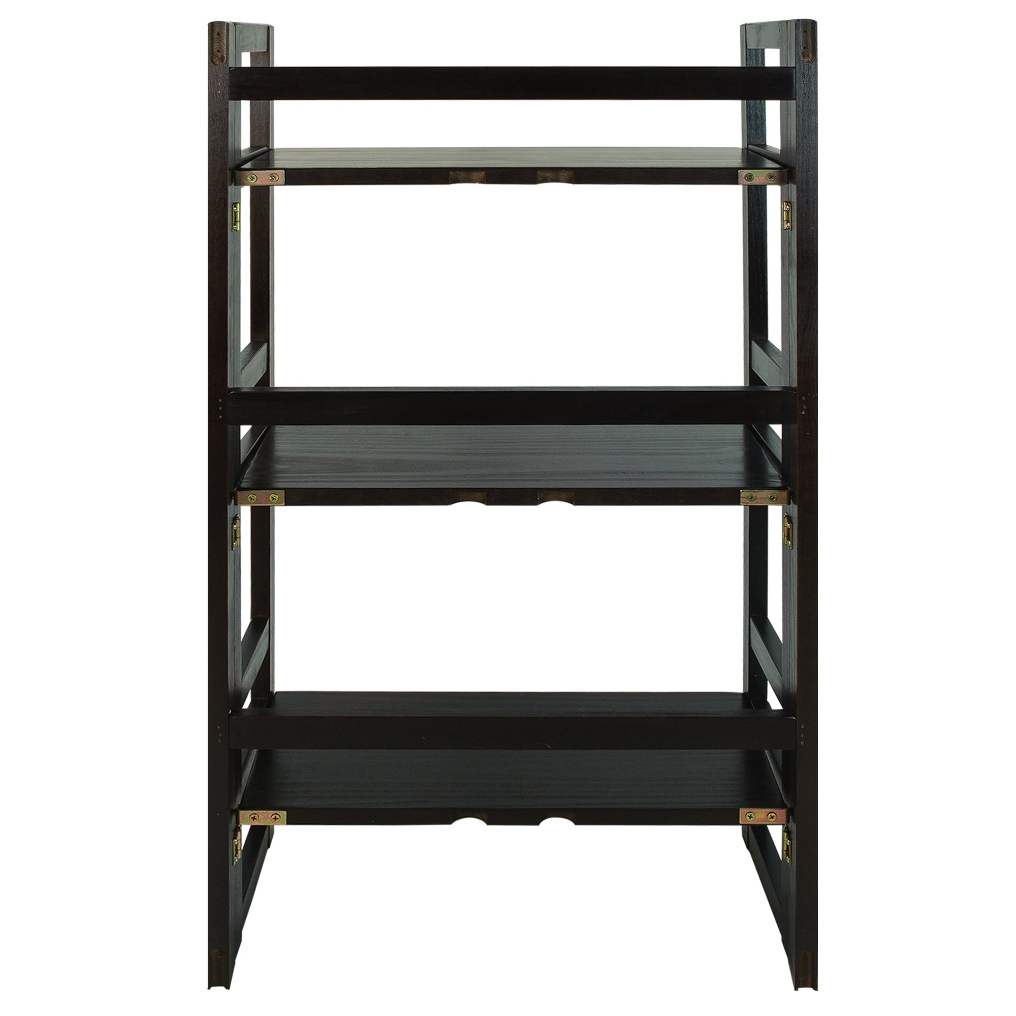 3-Shelf Folding Student Bookcase 20.75' Wide-Espresso