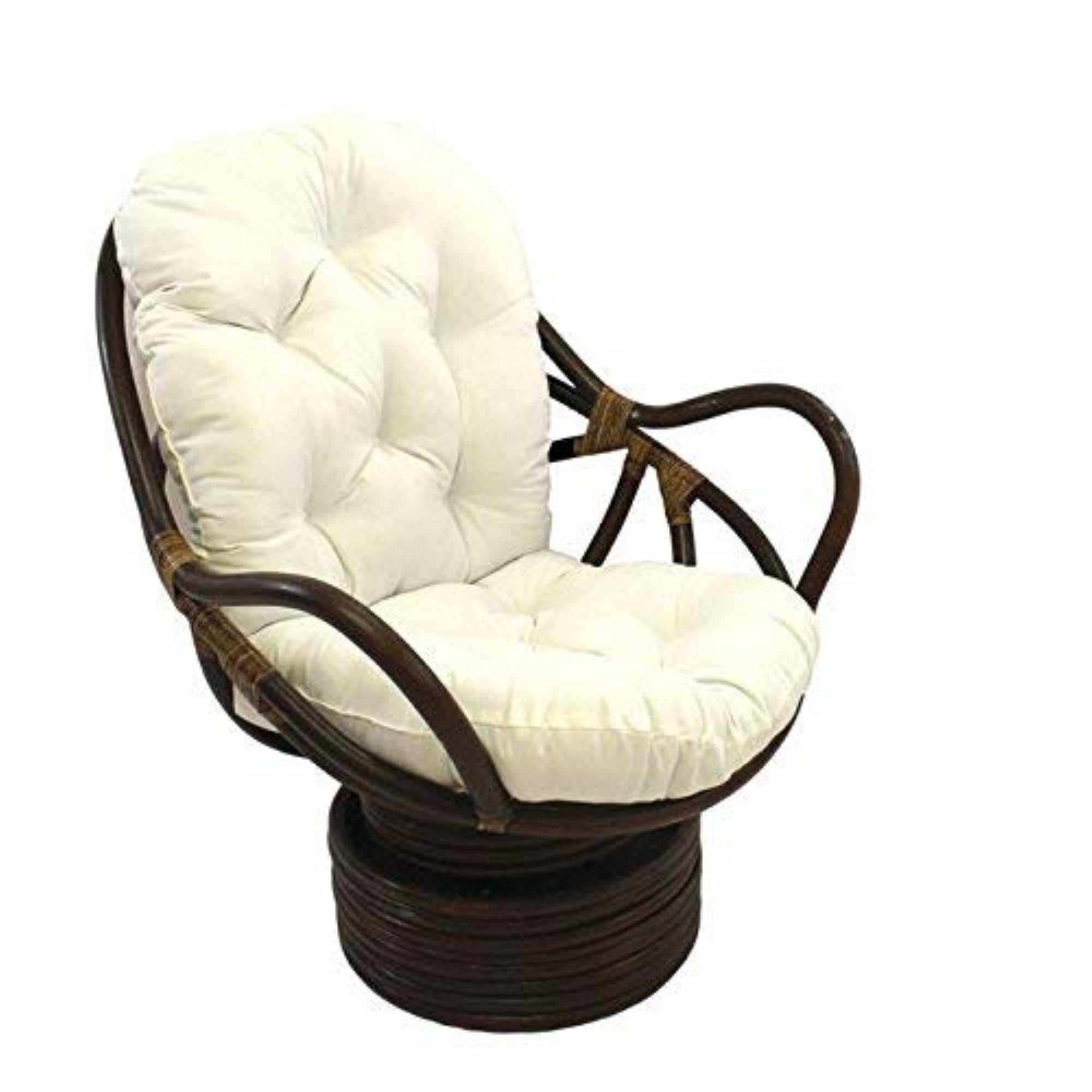 Swivel Rocker with Twill Cushion -Eggshell