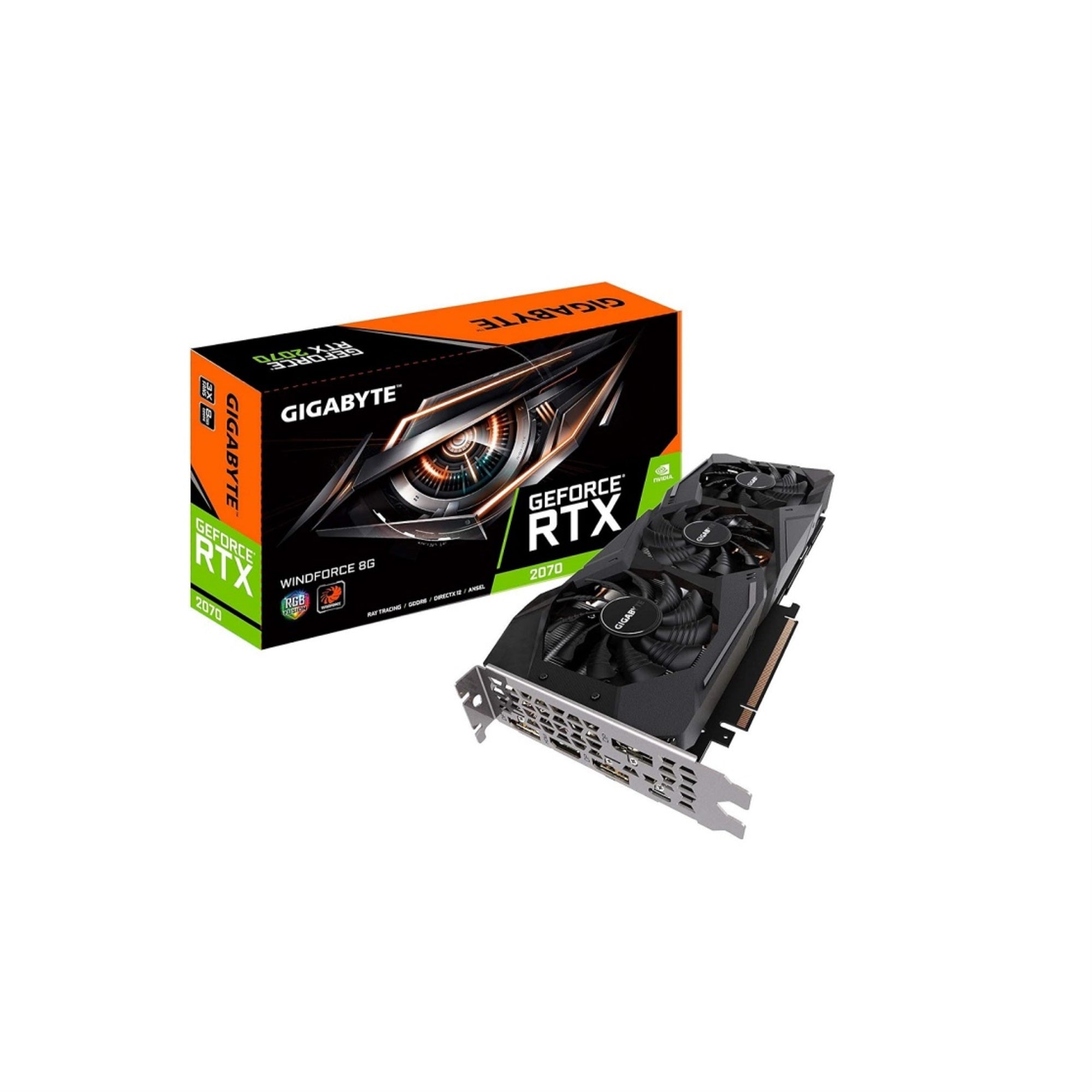 8GB Gigabyte GeForce RTX 2070 Windforce PCI-E 3.0 X 16 Video Card GV-N2070WF3-8GC