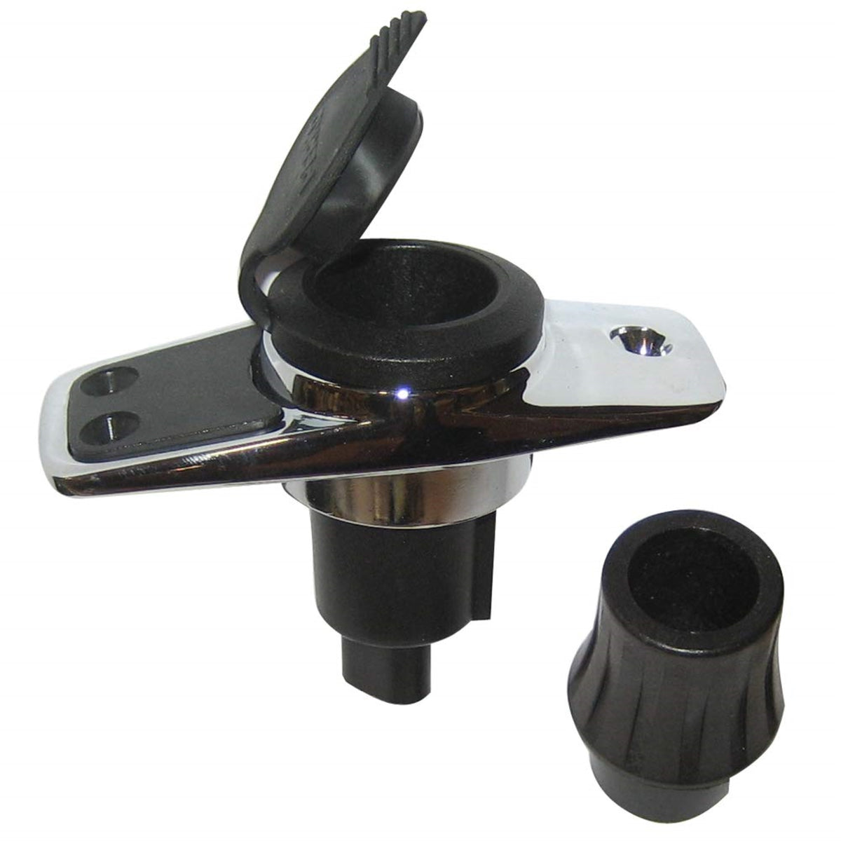 Perko Spare Plug In Base 2 Pin Chrome Plated W/ Black Cover