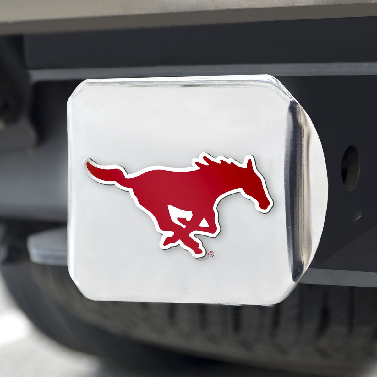 Smu Mustangs Hitch Cover - 3D Color Emblem