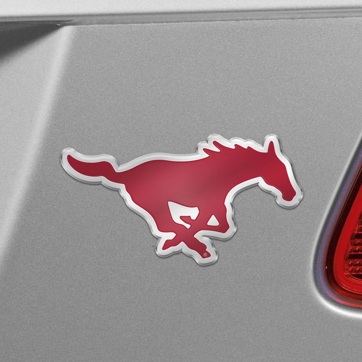 Smu Mustangs 3D Color Metal Emblem
