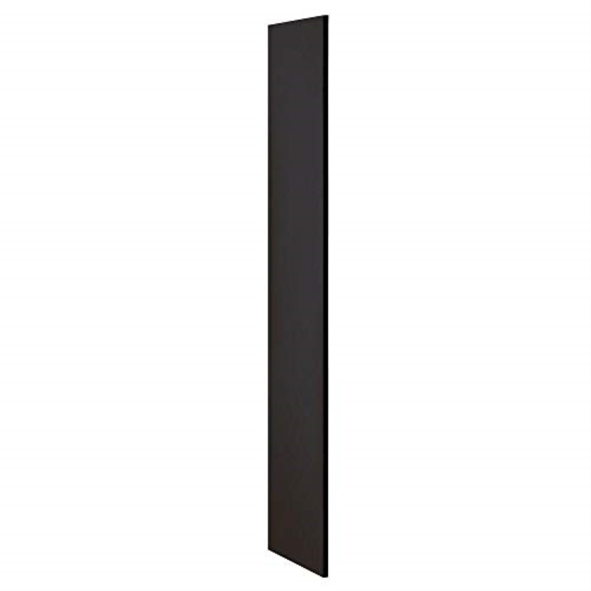 Side Panel - for 6 Feet High - 18 Inch Deep Designer Wood Locker - without Sloping Hood - Black