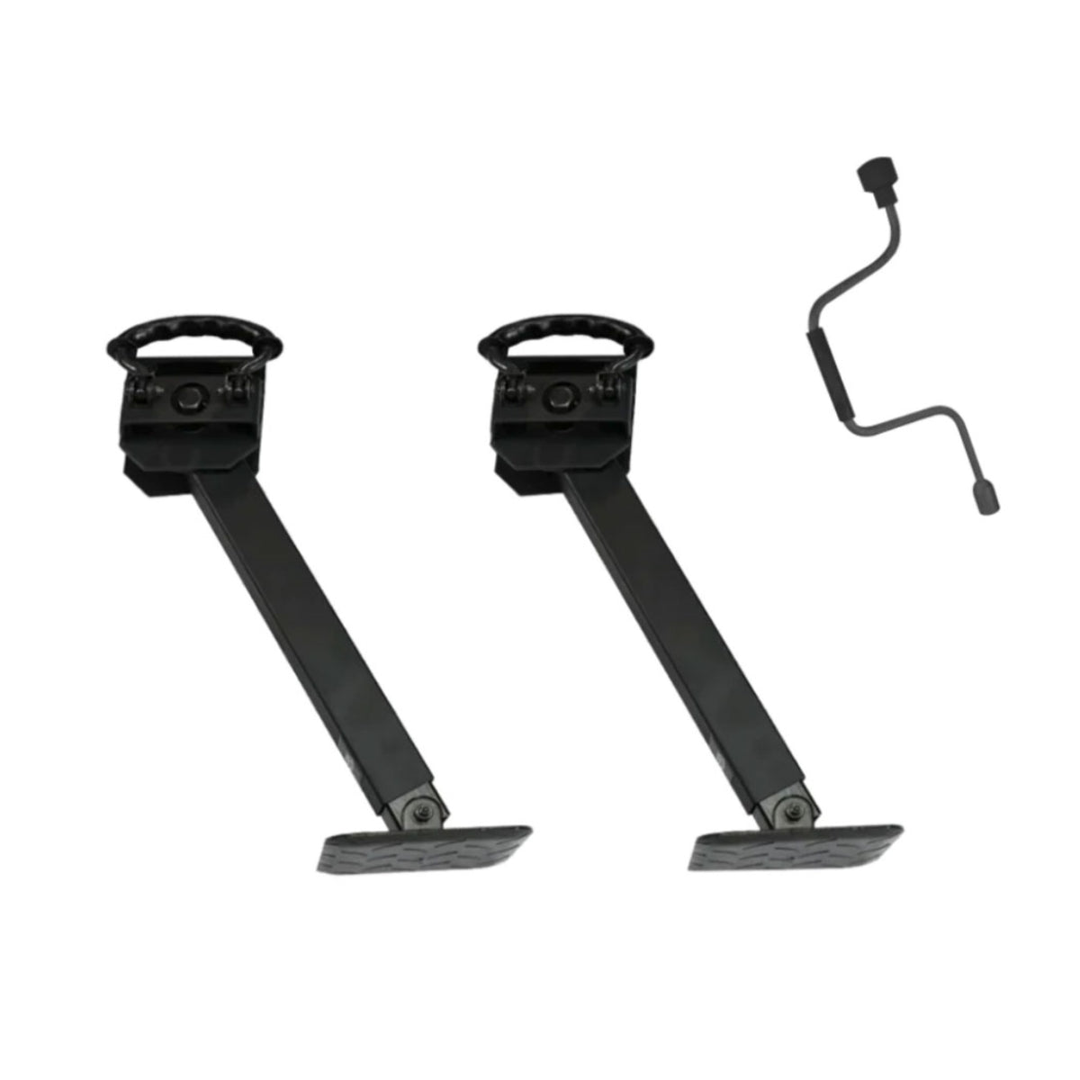 Ark Dds750Bus Drop Down Corner Steady Black 750Mm - Set Of 2 With Winding Handle