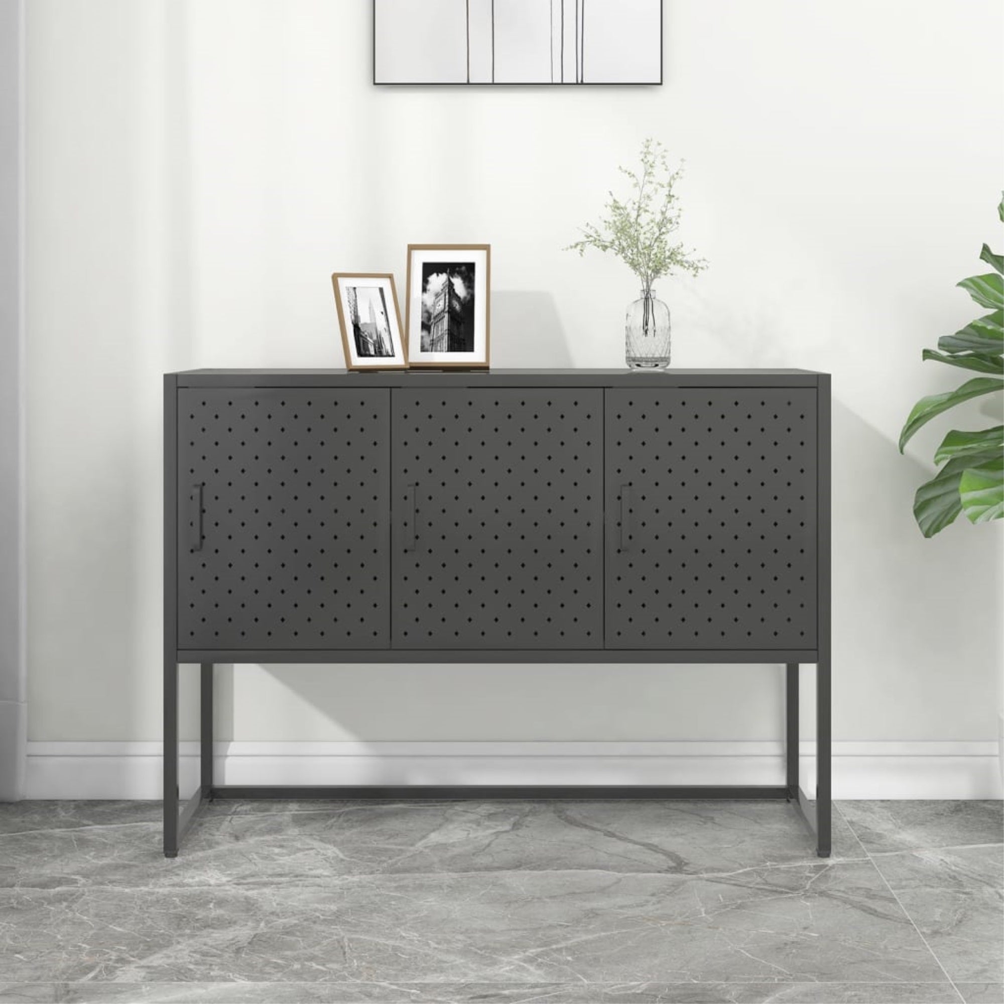 Vidaxl Sideboard Anthracite 41.3'X13.8'X29.5' Steel