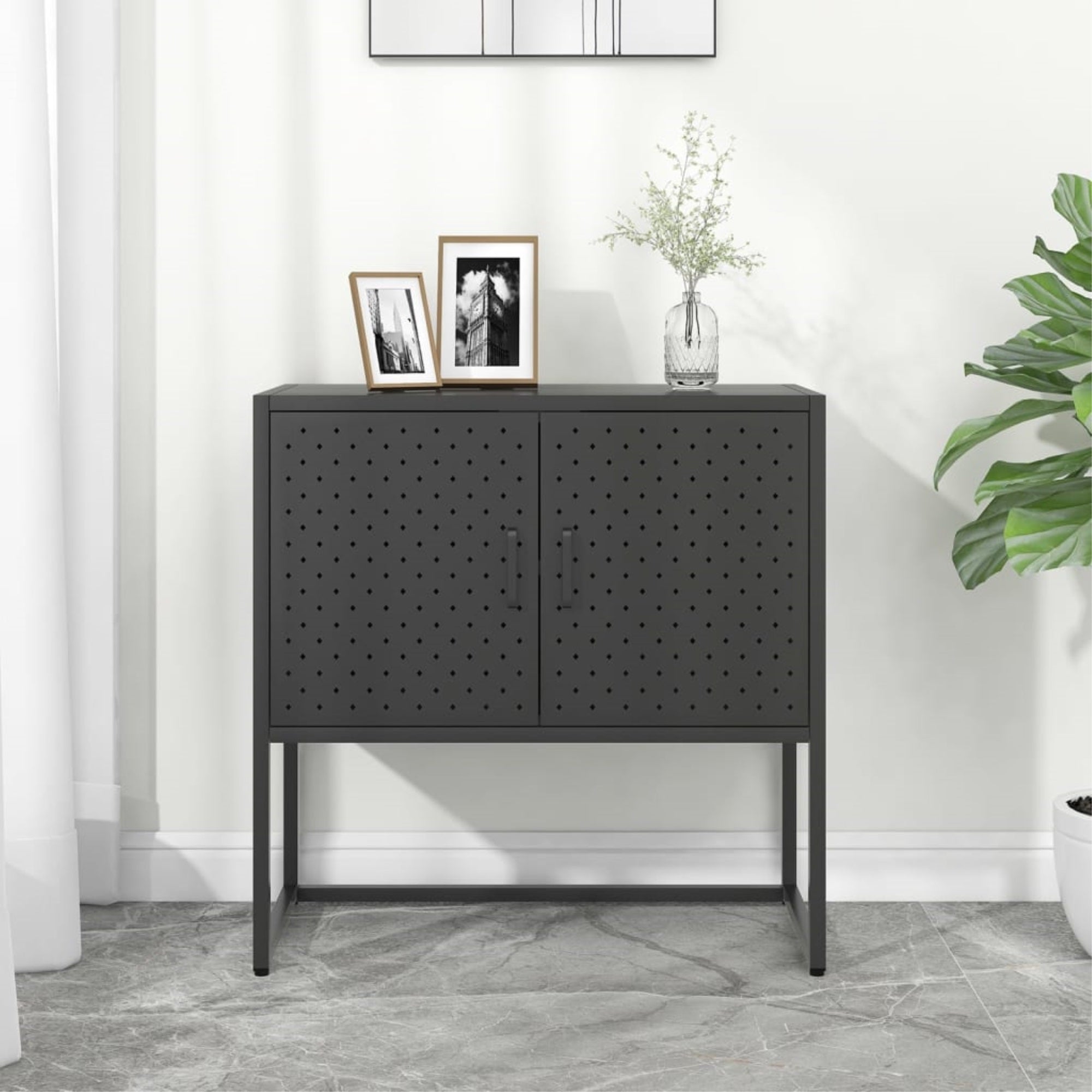 Vidaxl Sideboard Anthracite 29.5'X13.8'X29.5' Steel