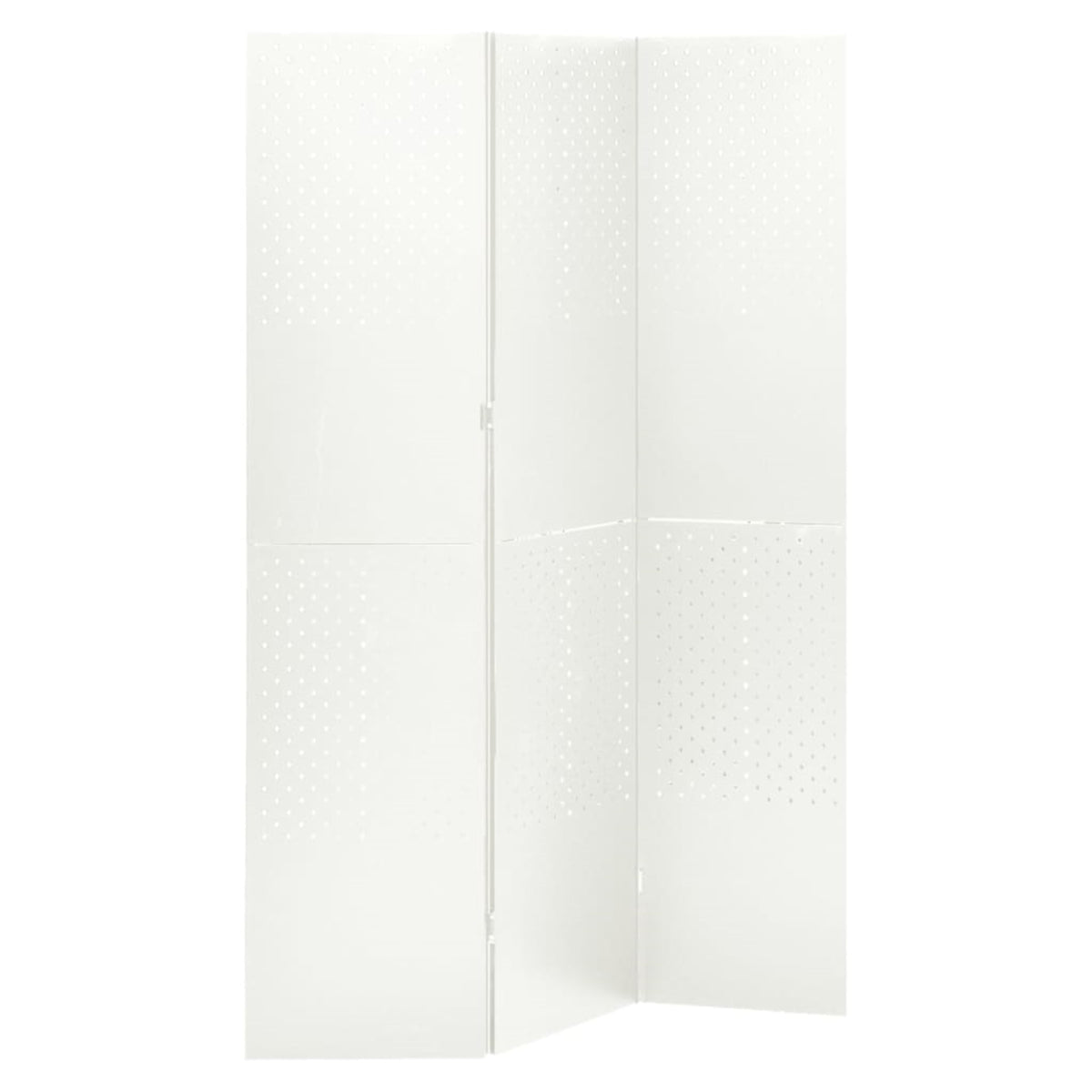 Vidaxl 3-Panel Room Divider White 47.2'X70.9' Steel