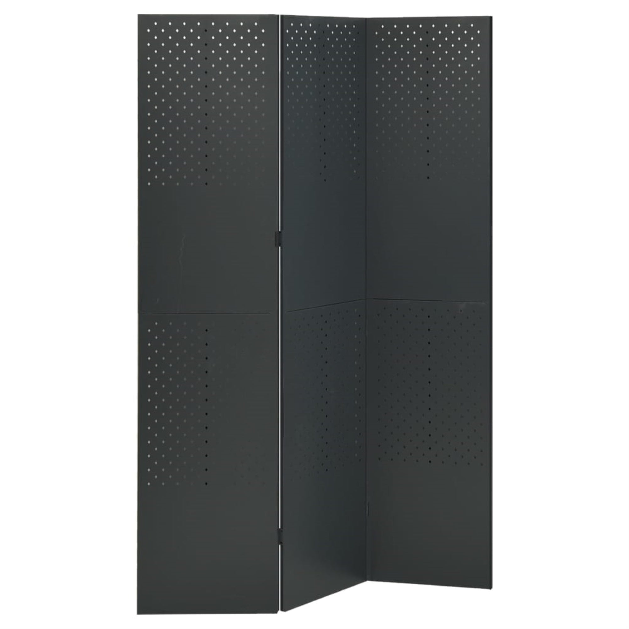 Vidaxl 3-Panel Room Divider Anthracite 47.2'X70.9' Steel