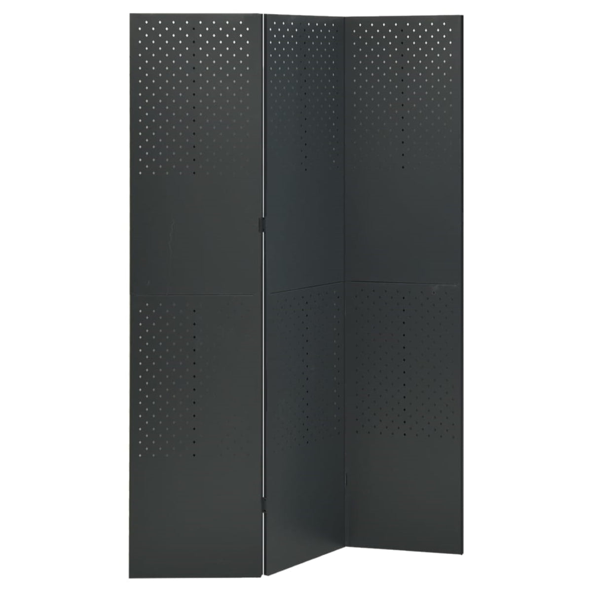 Vidaxl 3-Panel Room Divider Anthracite 47.2'X70.9' Steel