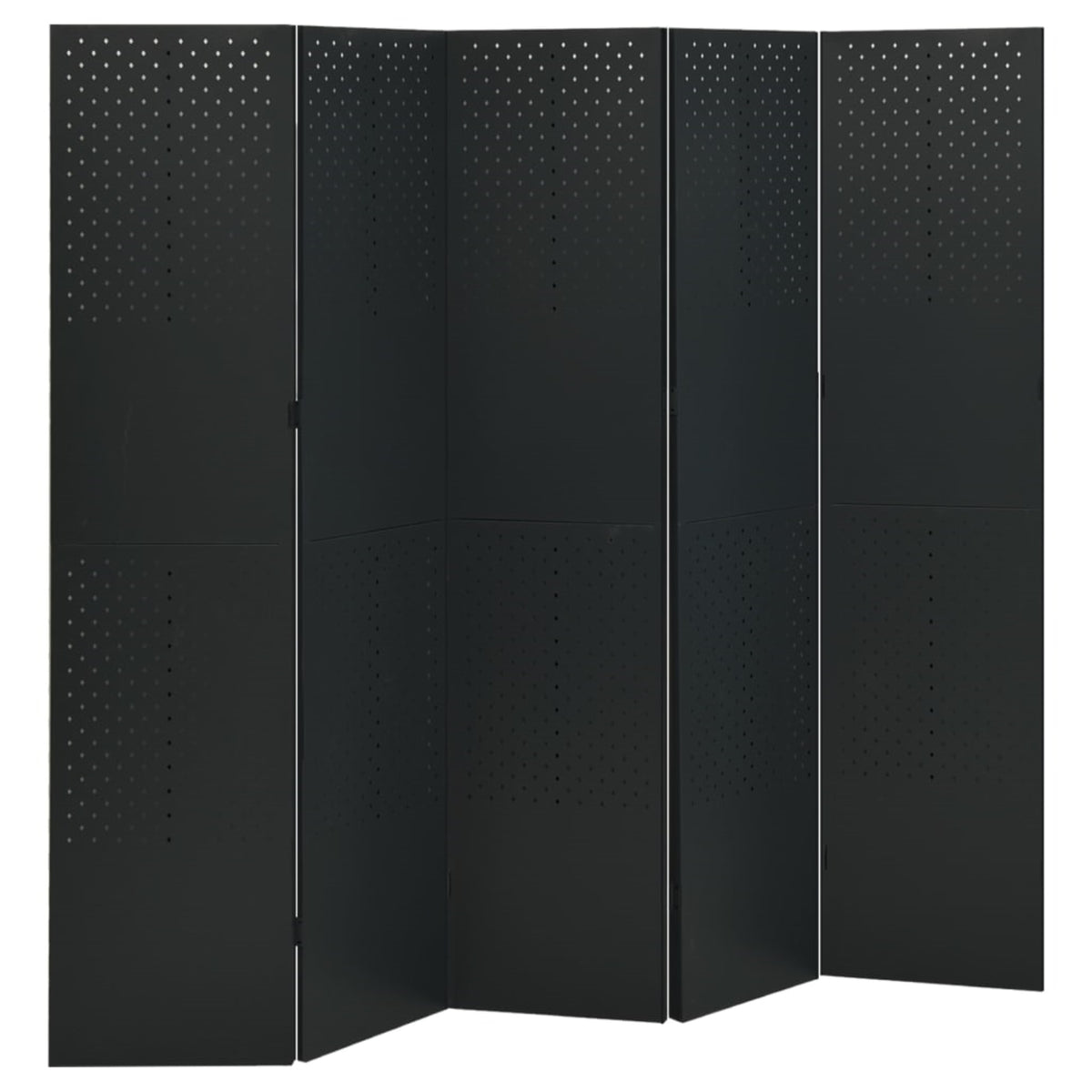 Vidaxl 5-Panel Room Divider Black 78.7'X70.9' Steel