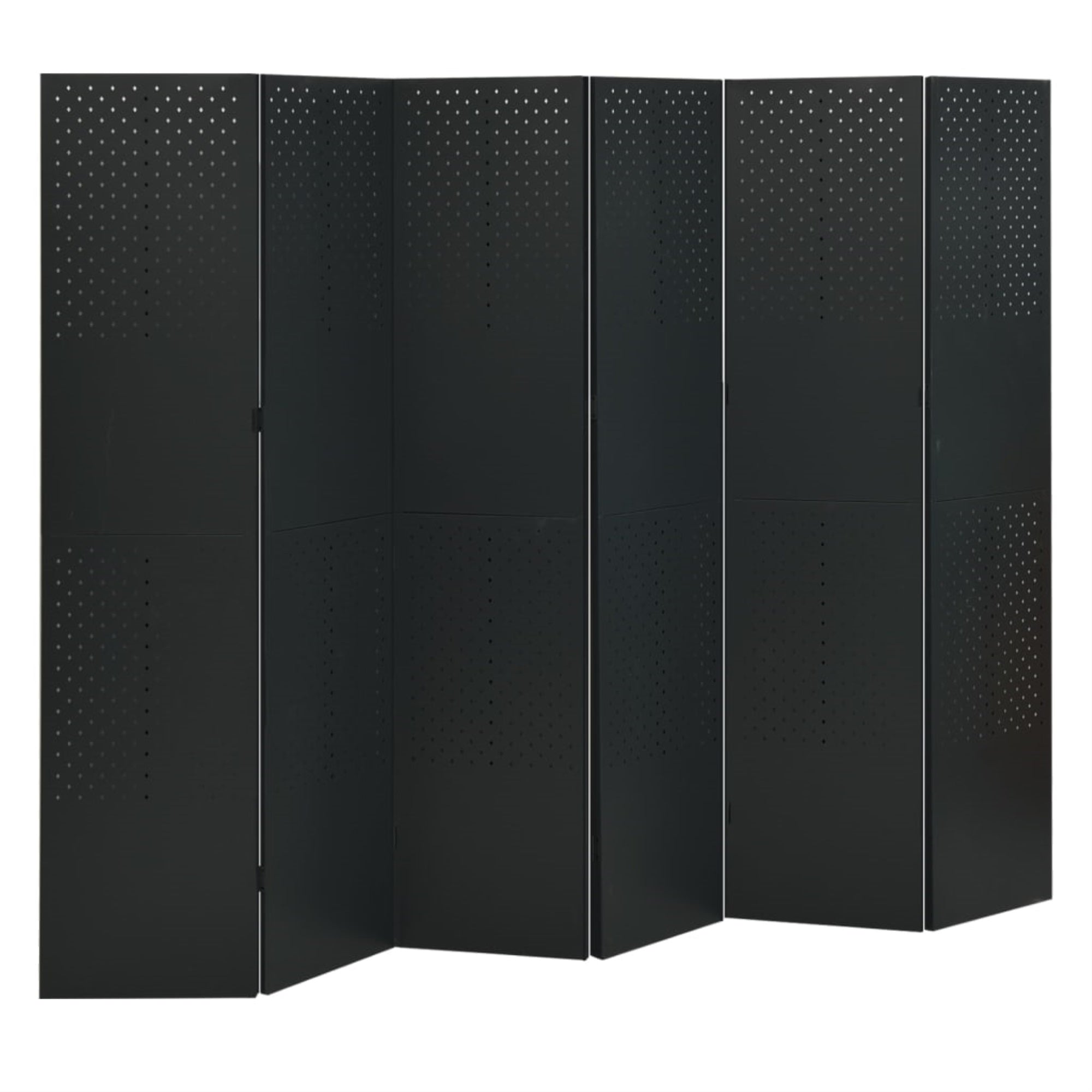 Vidaxl 6-Panel Room Divider Black 94.5'X70.9' Steel