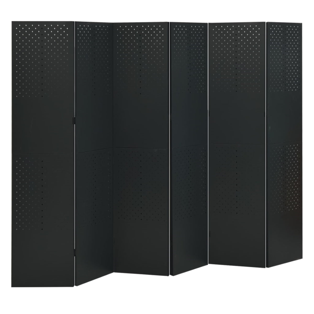 Vidaxl 6-Panel Room Divider Black 94.5'X70.9' Steel