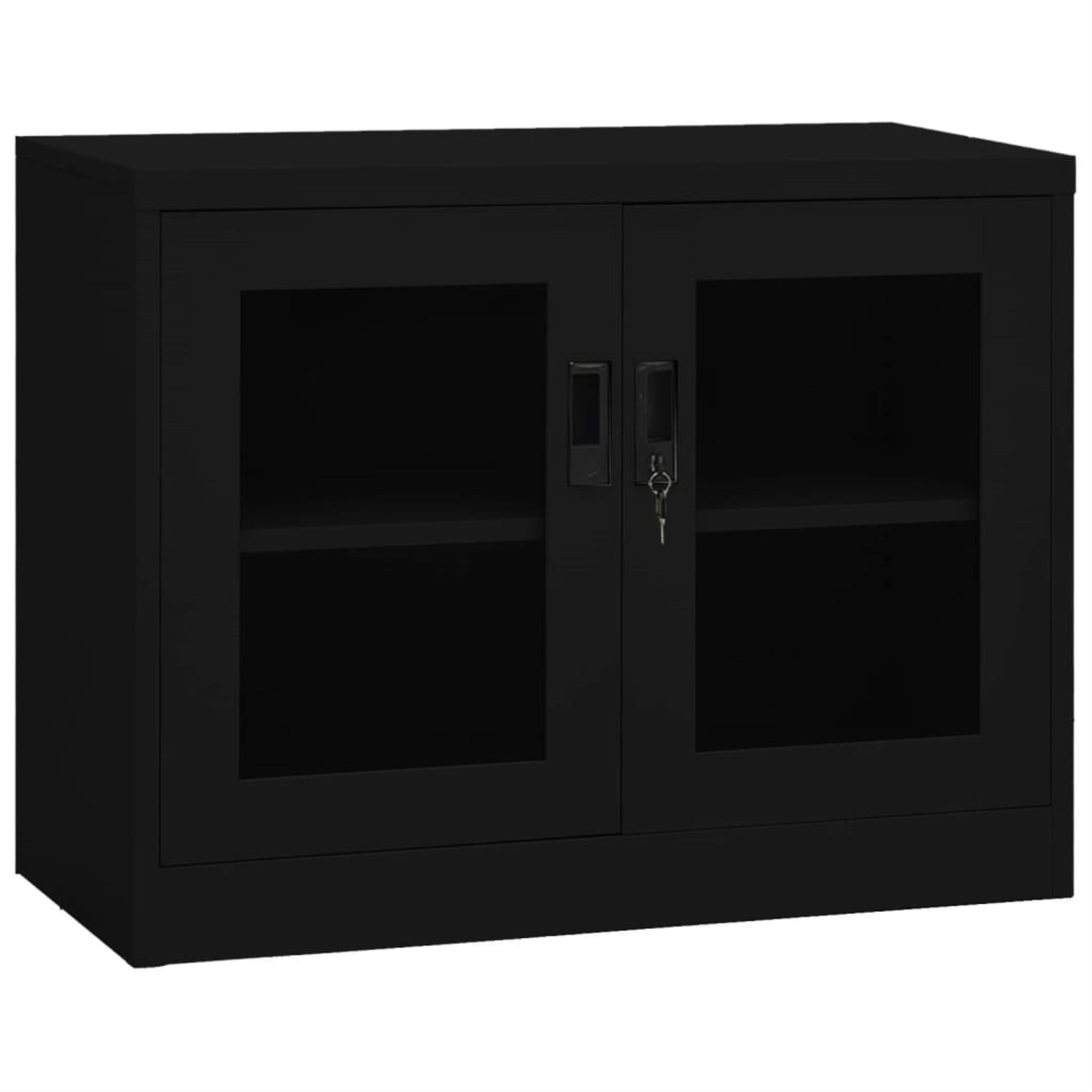 Vidaxl Office Cabinet Black 35.4'X15.7'X27.6' Steel
