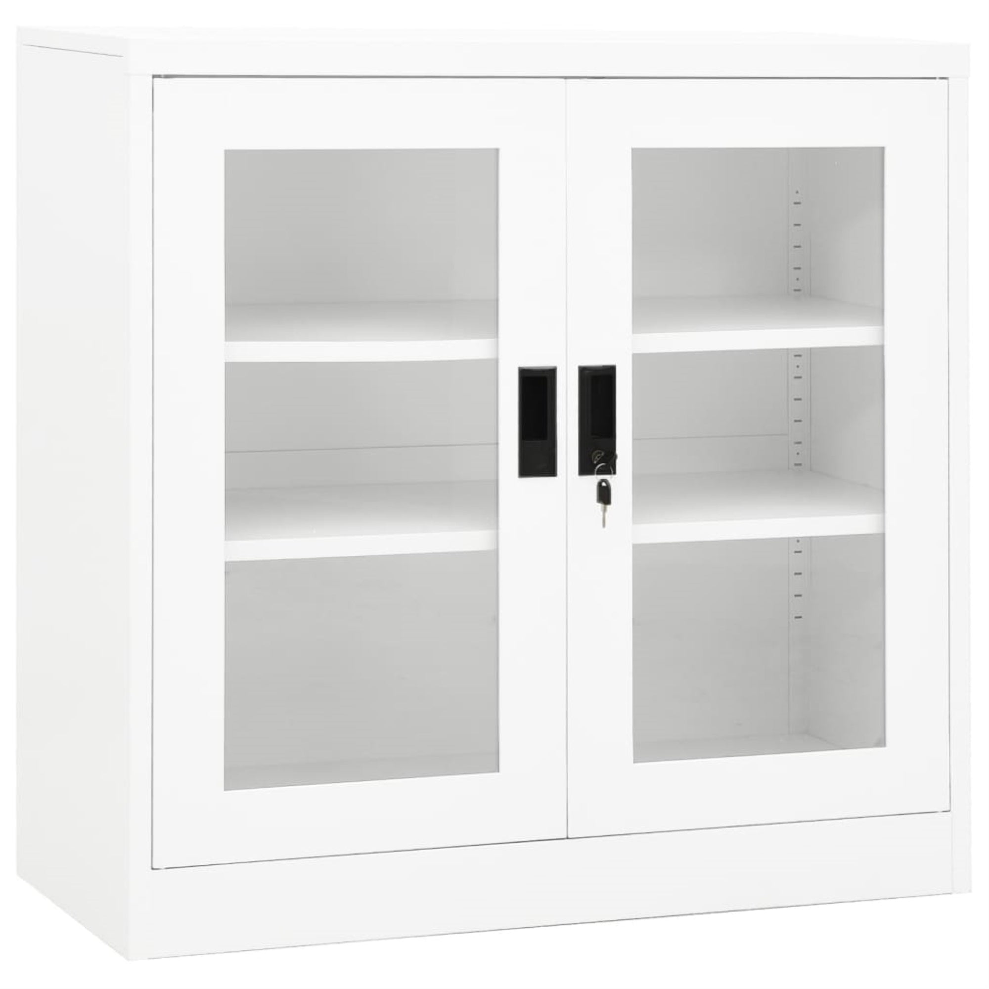 Vidaxl Office Cabinet White 35.4'X15.7'X35.4' Steel