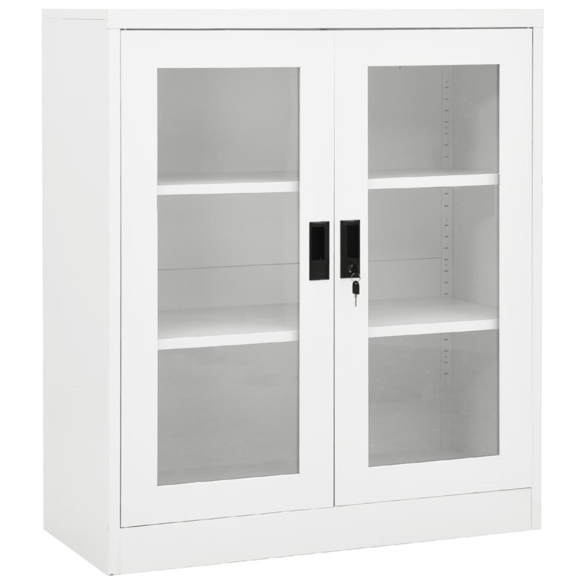 Vidaxl Office Cabinet White 35.4'X15.7'X41.3' Steel