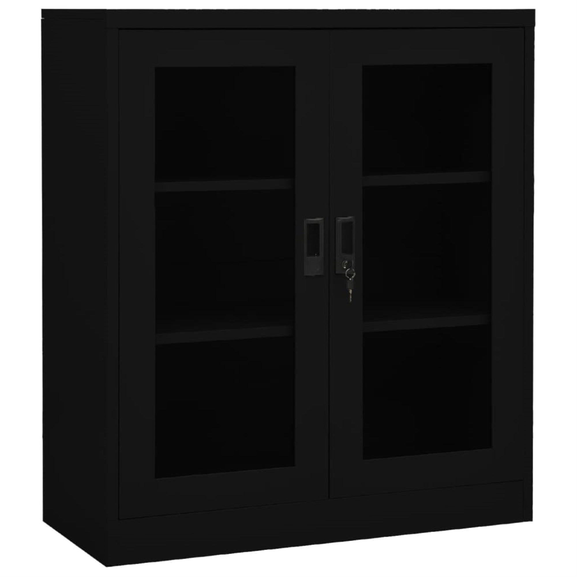 Vidaxl Office Cabinet Black 35.4'X15.7'X41.3' Steel