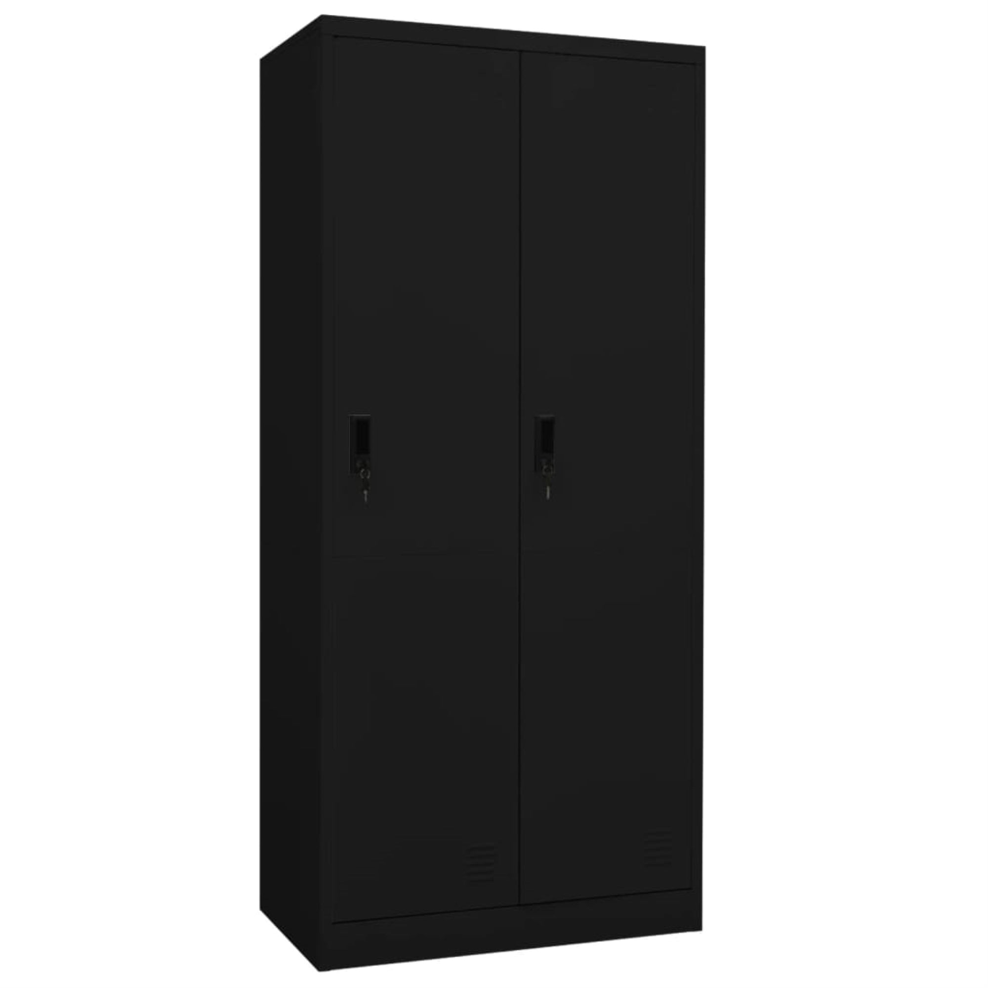 Vidaxl Wardrobe Black 31.5'X19.7'X70.9' Steel