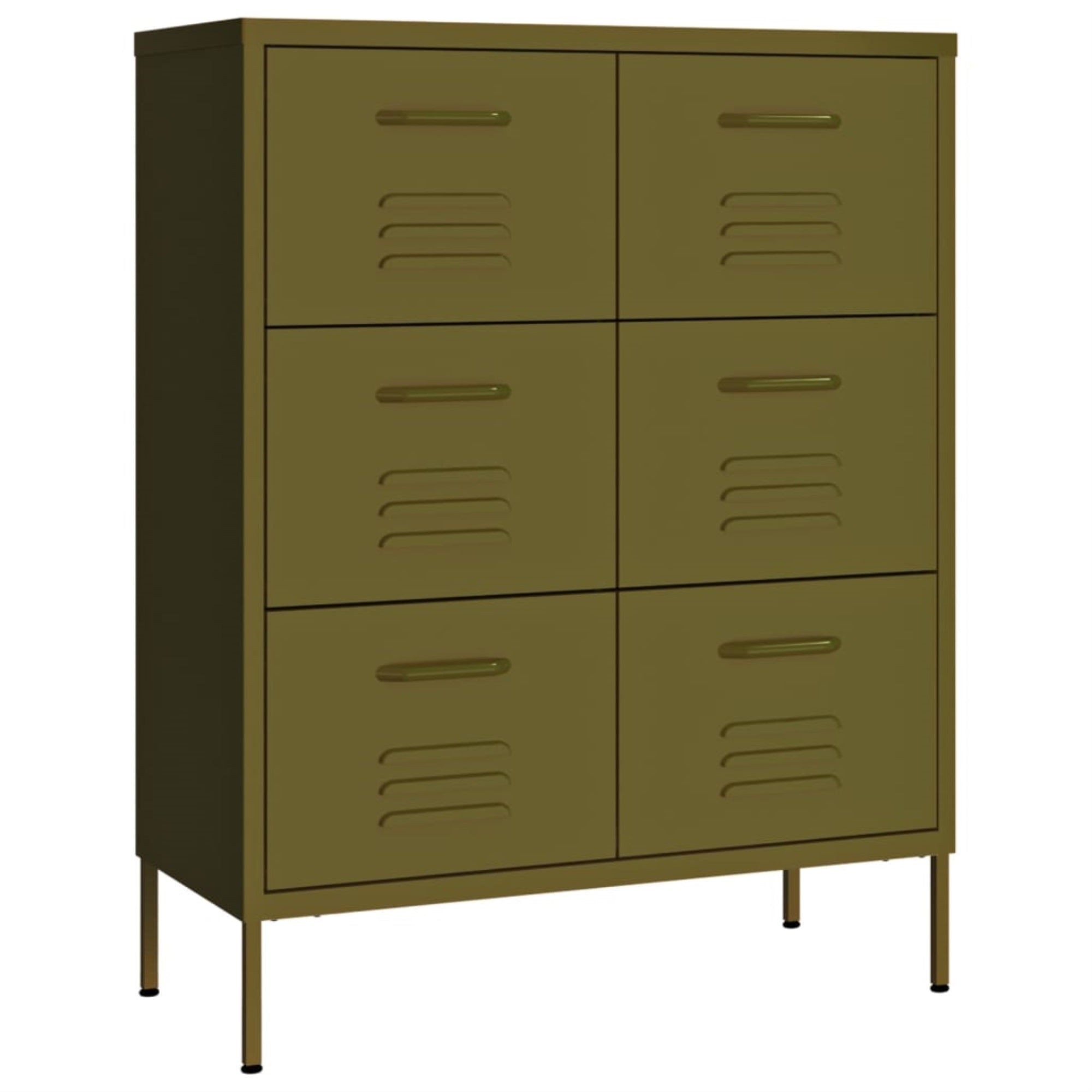 Vidaxl Drawer Cabinet Olive Green 31.5'X13.8'X40' Steel