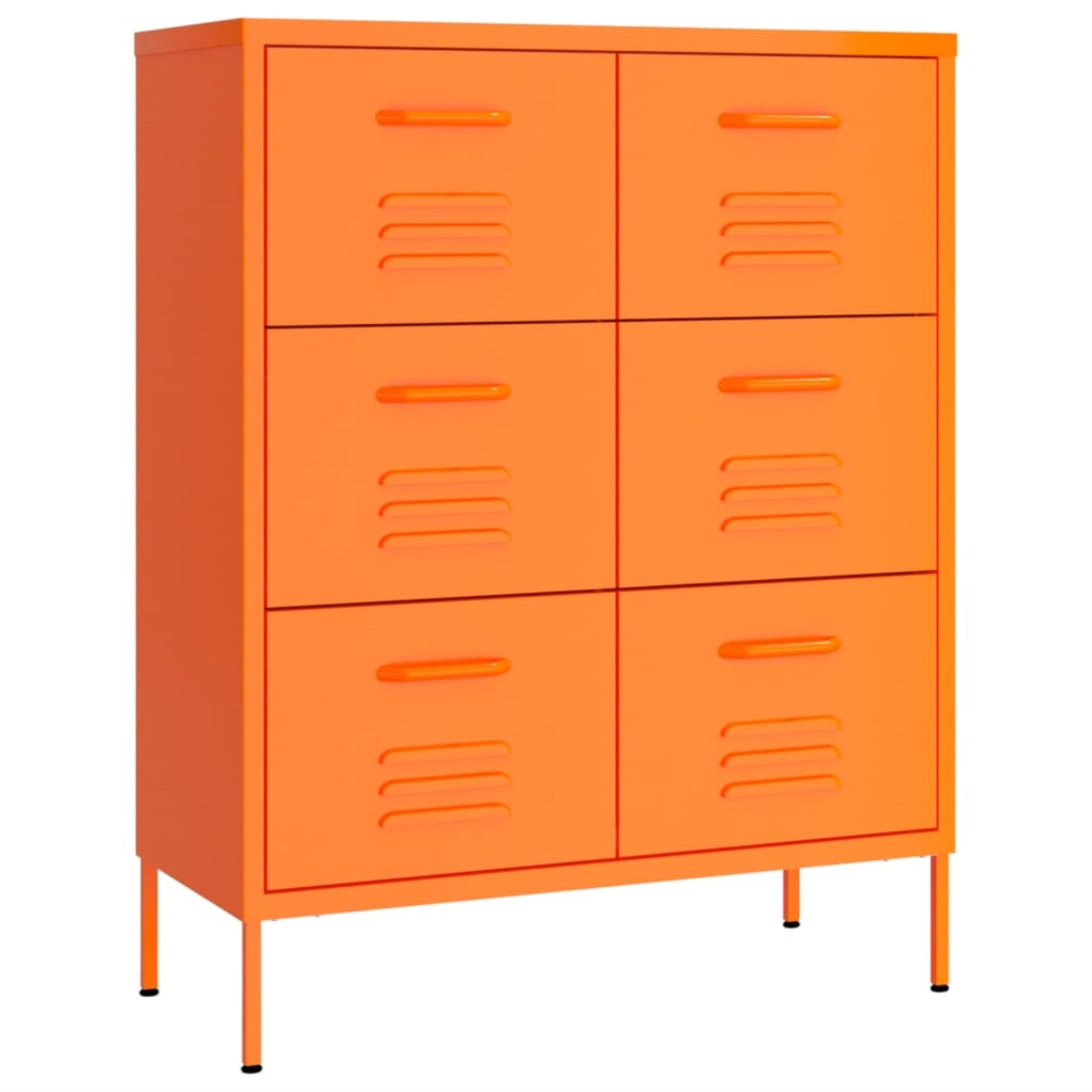 Vidaxl Drawer Cabinet Orange 31.5'X13.8'X40' Steel