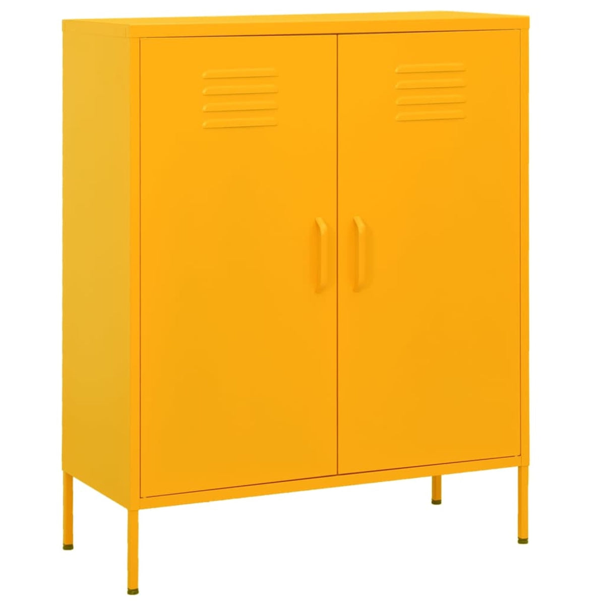 Vidaxl Storage Cabinet Mustard Yellow 31.5'X13.8'X40' Steel