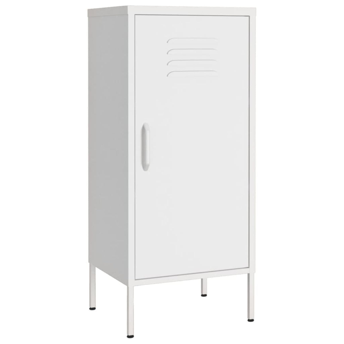 Vidaxl Storage Cabinet White 16.7'X13.8'X40' Steel