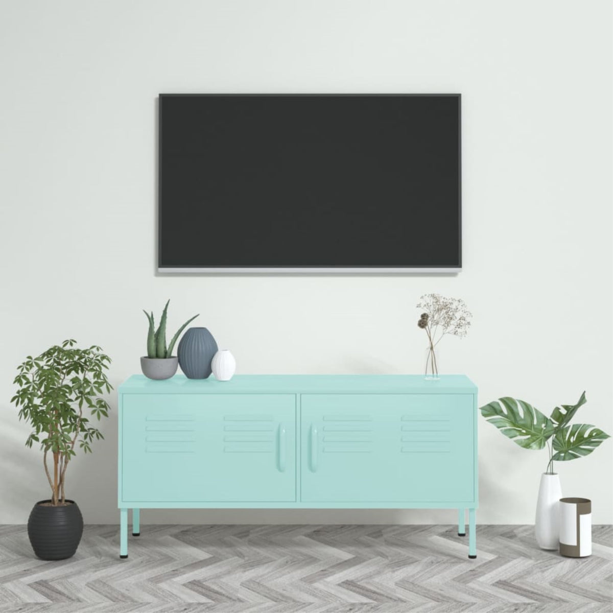 Vidaxl Tv Cabinet Mint 41.3'X13.8'X11.8' Steel
