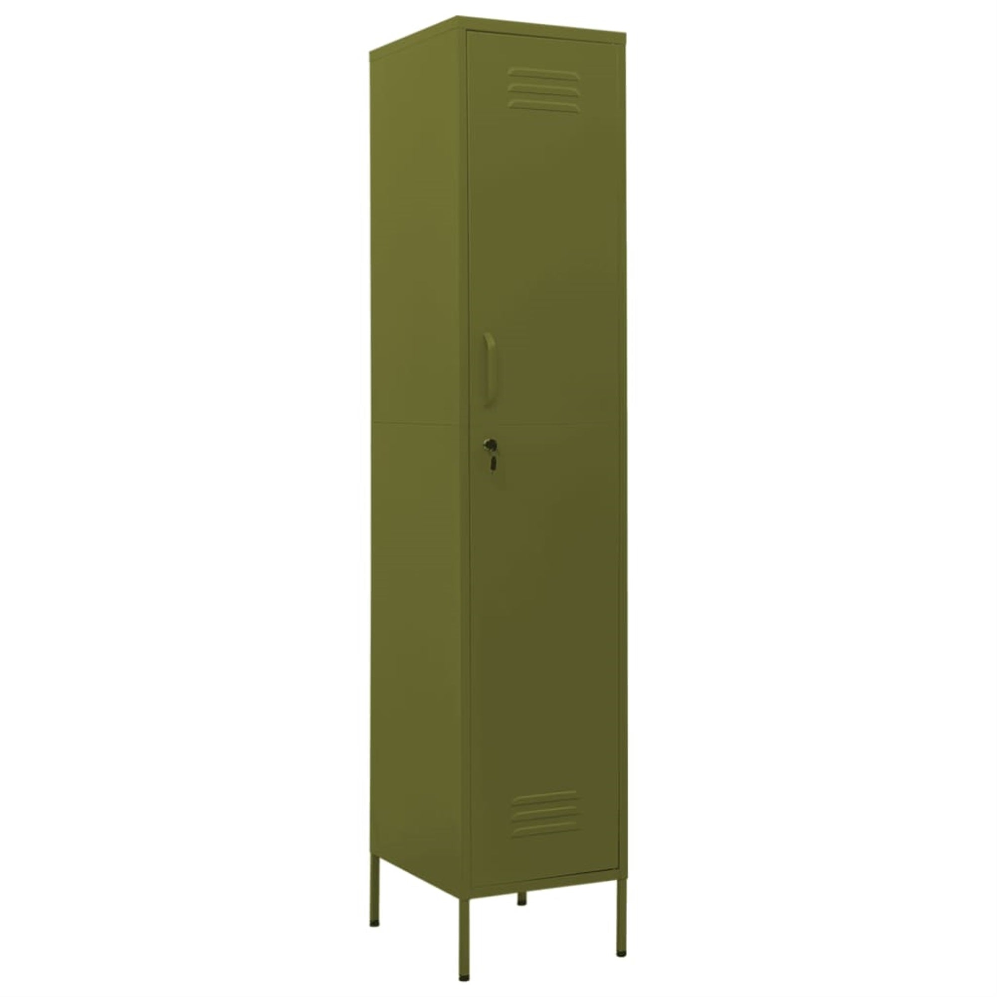 Vidaxl Locker Cabinet Olive Green 13.8'X18.1'X70.9' Steel