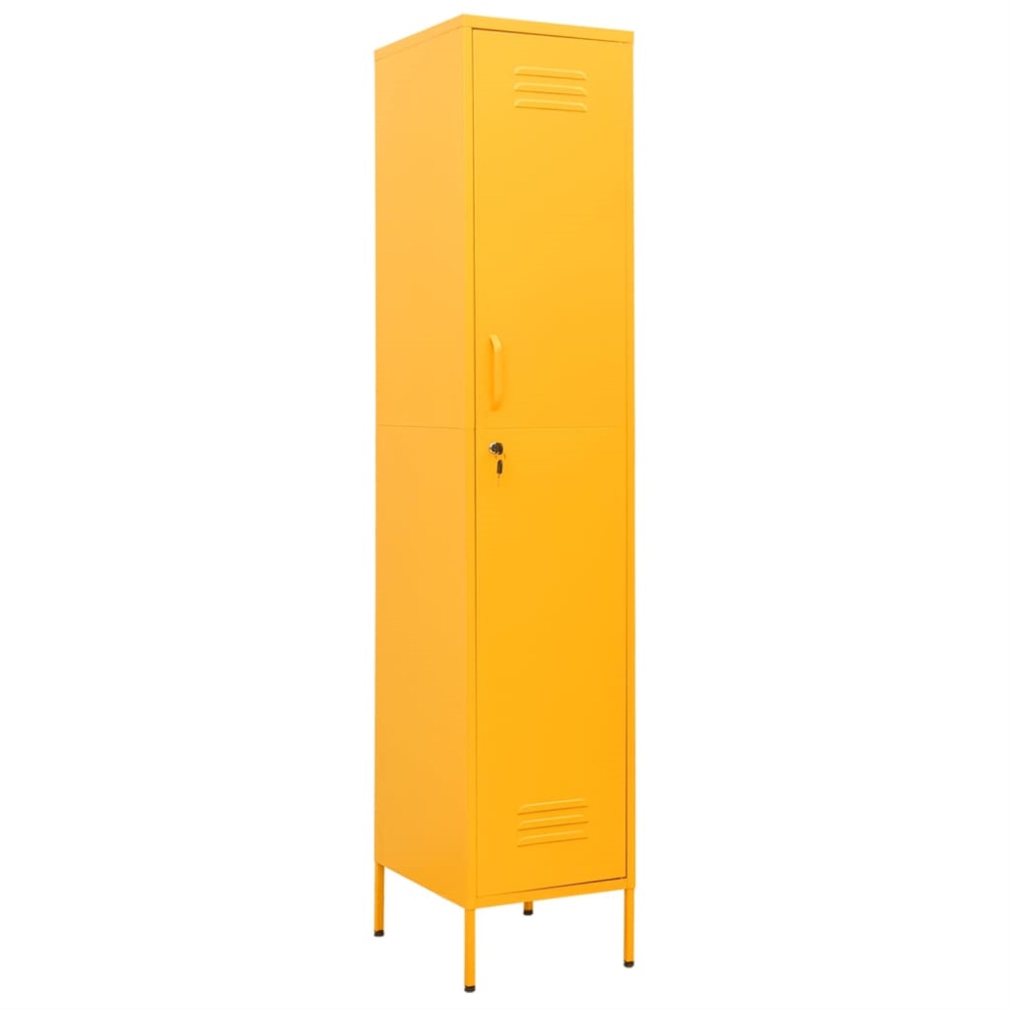 Vidaxl Locker Cabinet Mustard Yellow 13.8'X18.1'X70.9' Steel