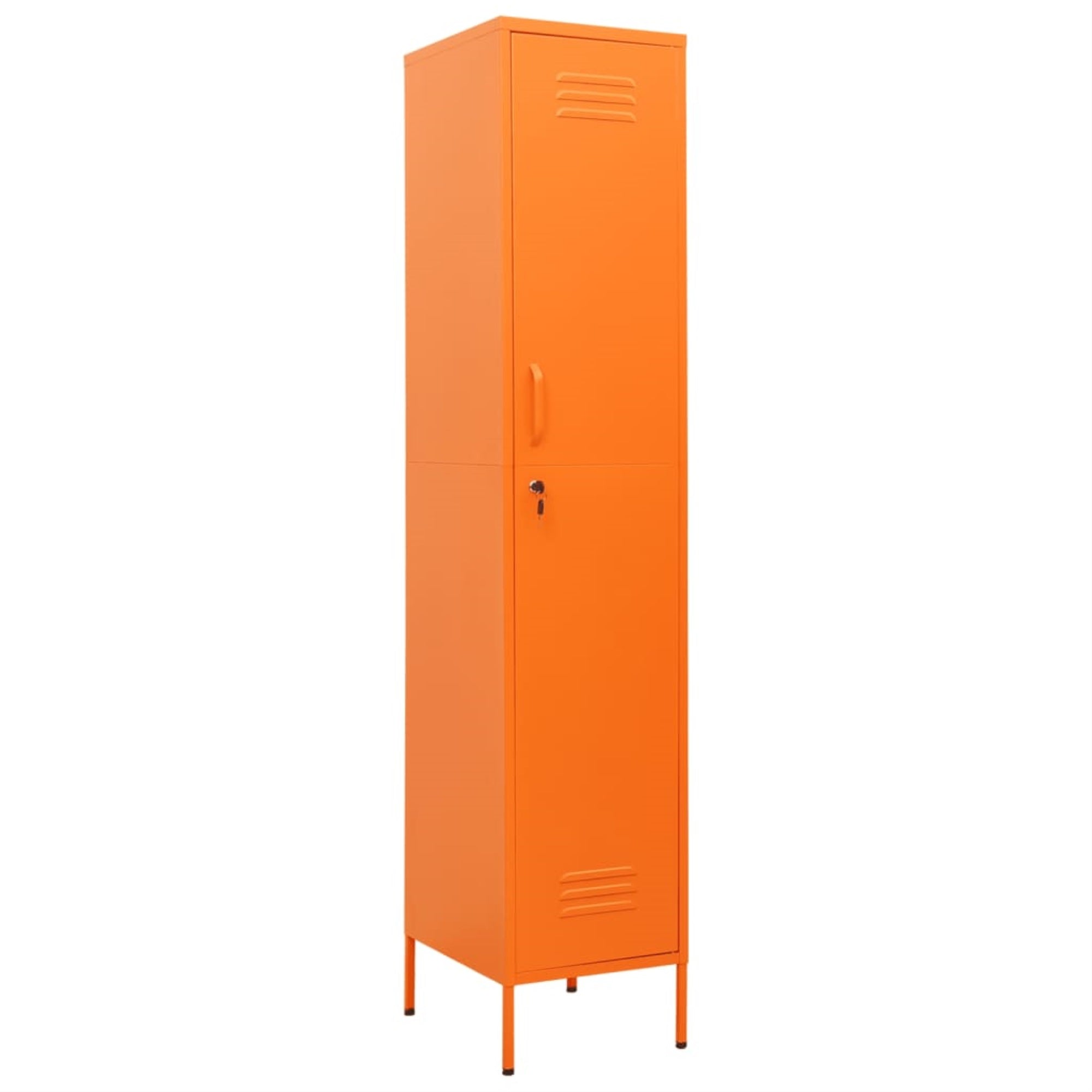 Vidaxl Locker Cabinet Orange 13.8'X18.1'X70.9' Steel