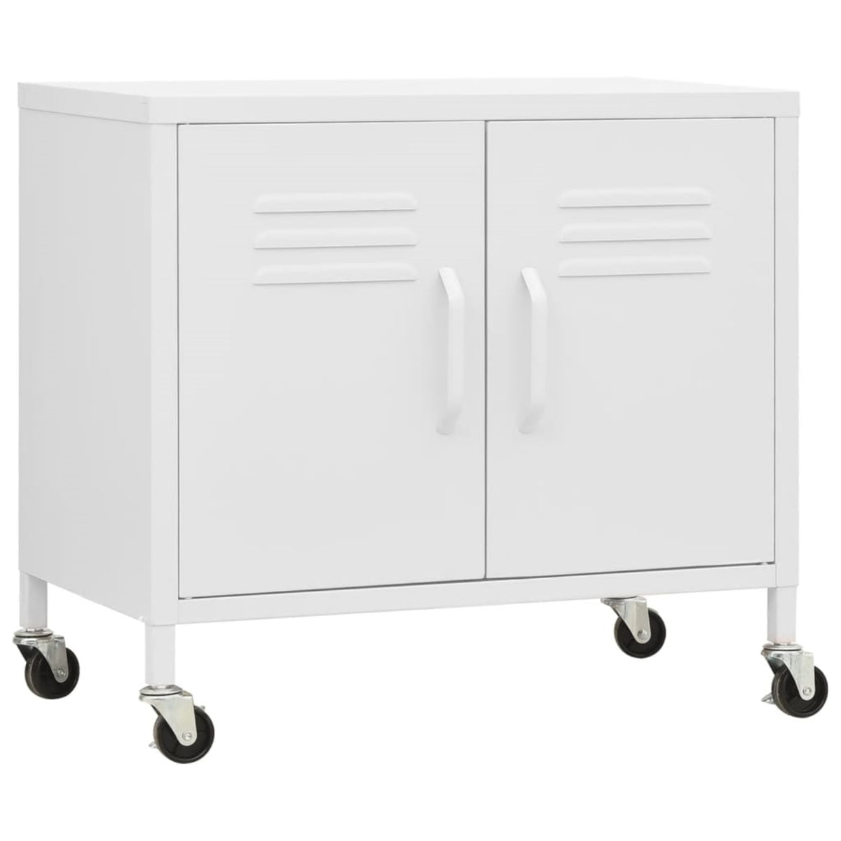 Vidaxl Storage Cabinet White 23.6'X13.8'X19.3' Steel