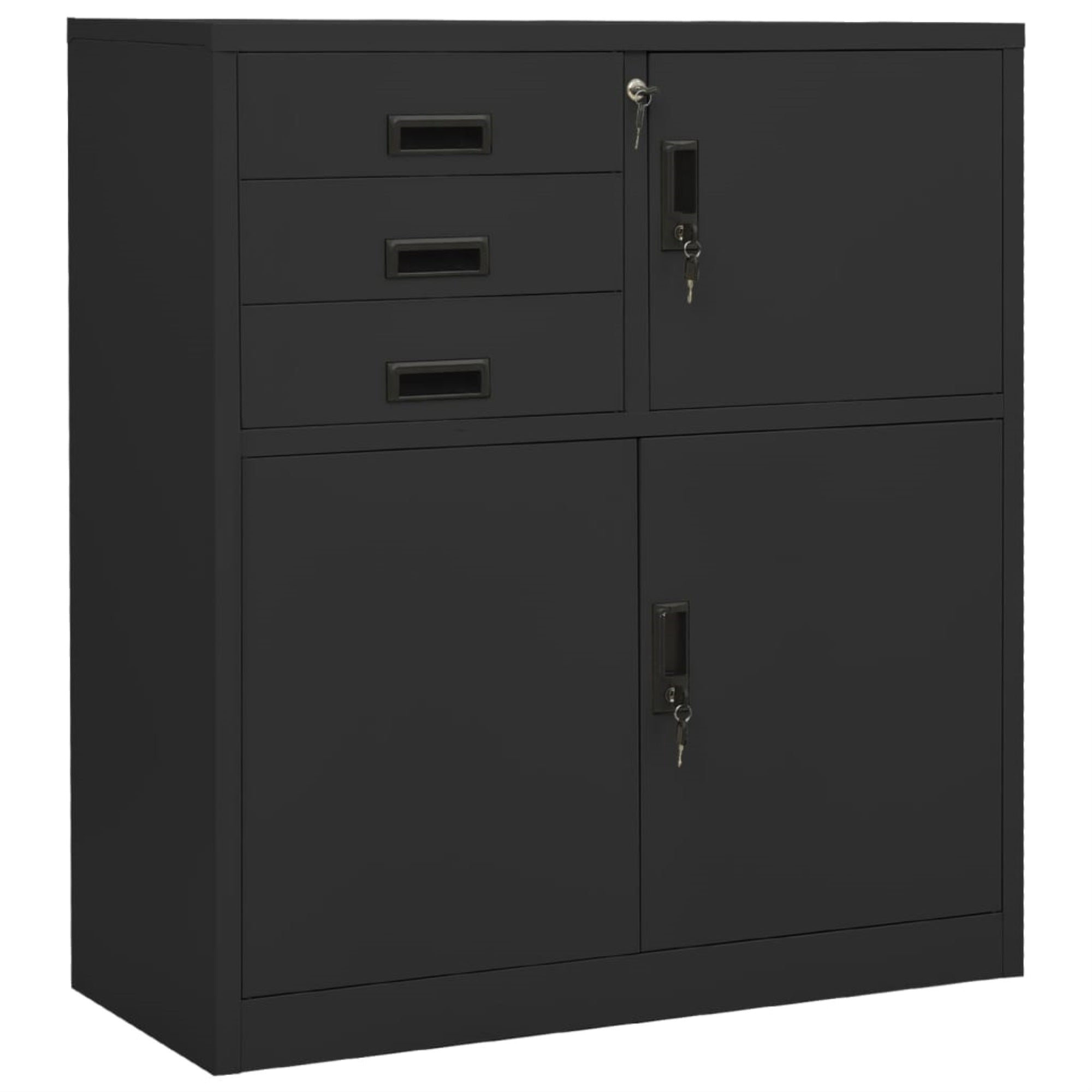 Vidaxl Office Cabinet Anthracite 35.4'X15.7'X40.2' Steel