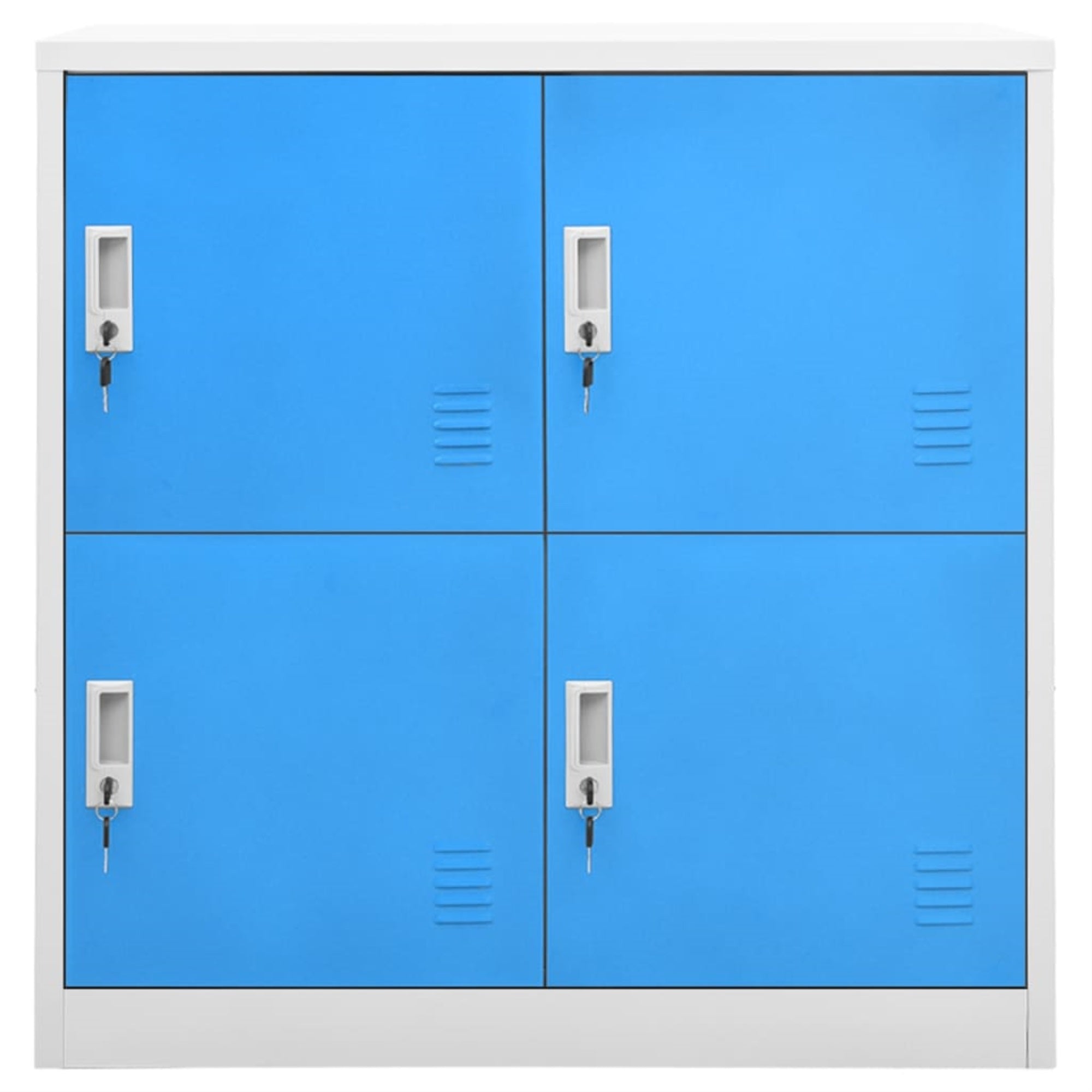 Vidaxl Locker Cabinet Light Gray And Blue 35.4'X17.7'X36.4' Steel