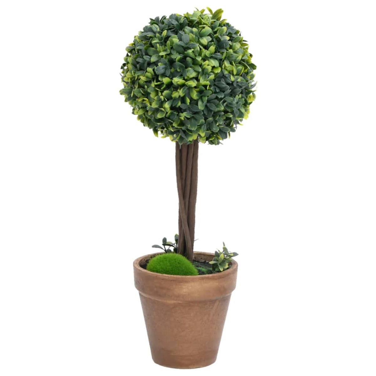 Vidaxl Artificial Boxwood Plants 2 Pcs With Pots Ball Shaped Green 13'