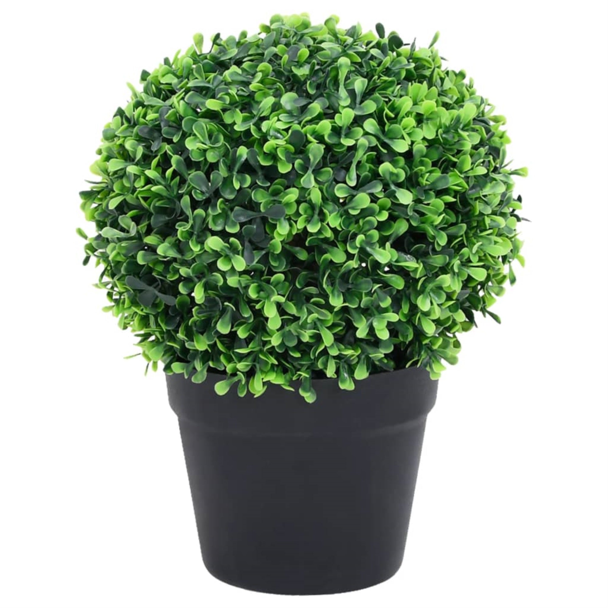 Vidaxl Artificial Boxwood Plants 2 Pcs With Pots Ball Shaped Green 10.6'