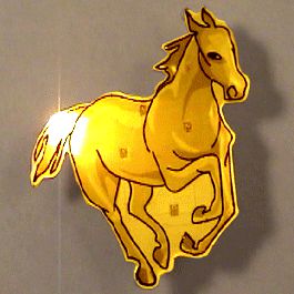 Horse Flashing Body Light Lapel Pins