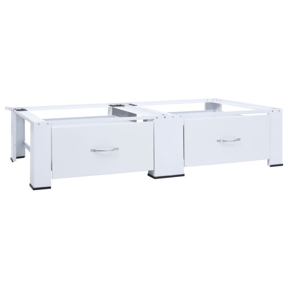 Vidaxl Washing And Drying Machine Pedestal With Pull-Out Shelves White