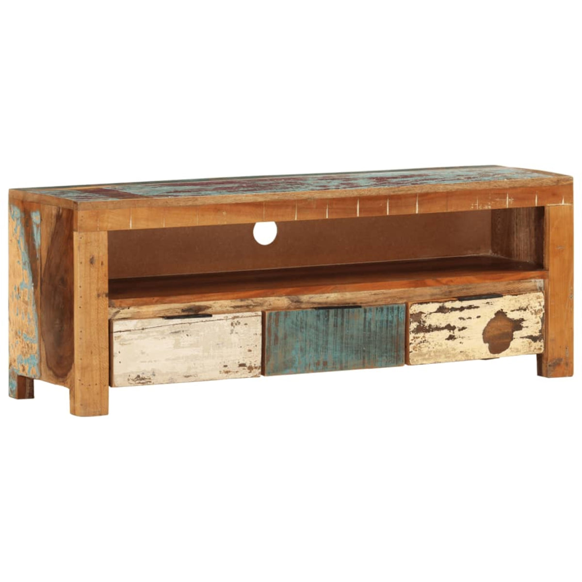 Vidaxl Tv Cabinet 43.3'X11.8'X15.7' Solid Reclaimed Wood