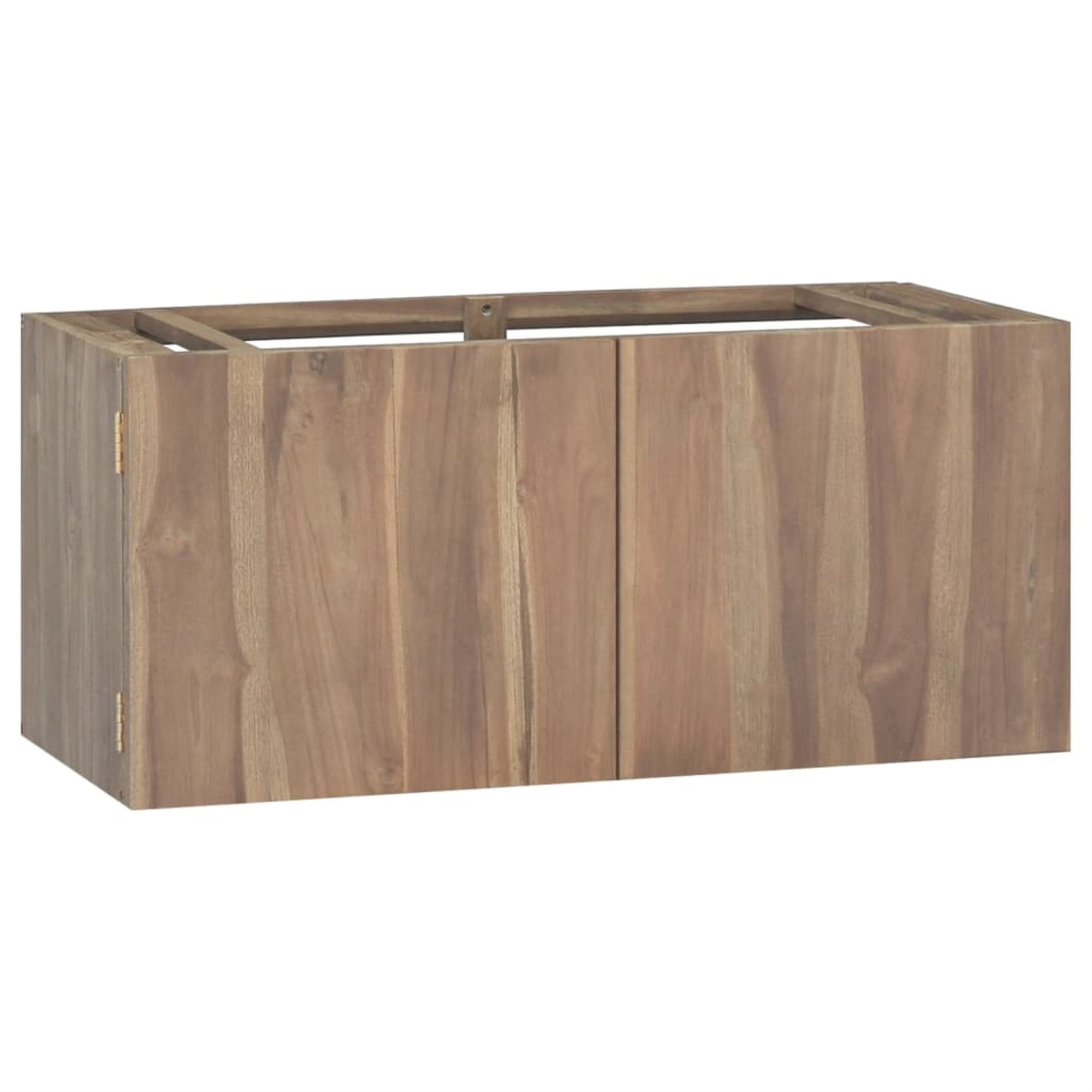 Vidaxl Wall-Mounted Bathroom Cabinet 35.4'X15.4'X15.7' Solid Wood Teak