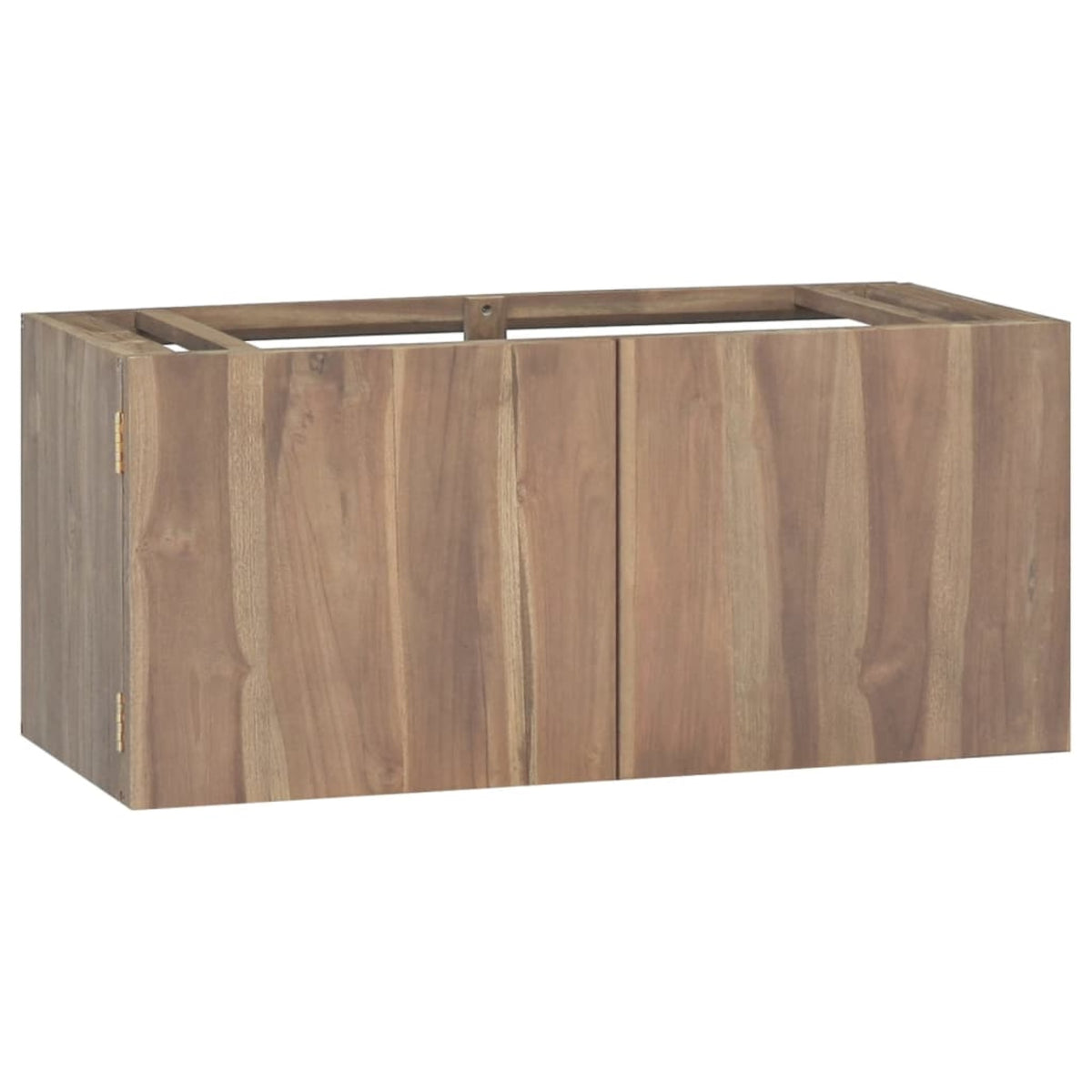 Vidaxl Wall-Mounted Bathroom Cabinet 35.4'X15.4'X15.7' Solid Wood Teak