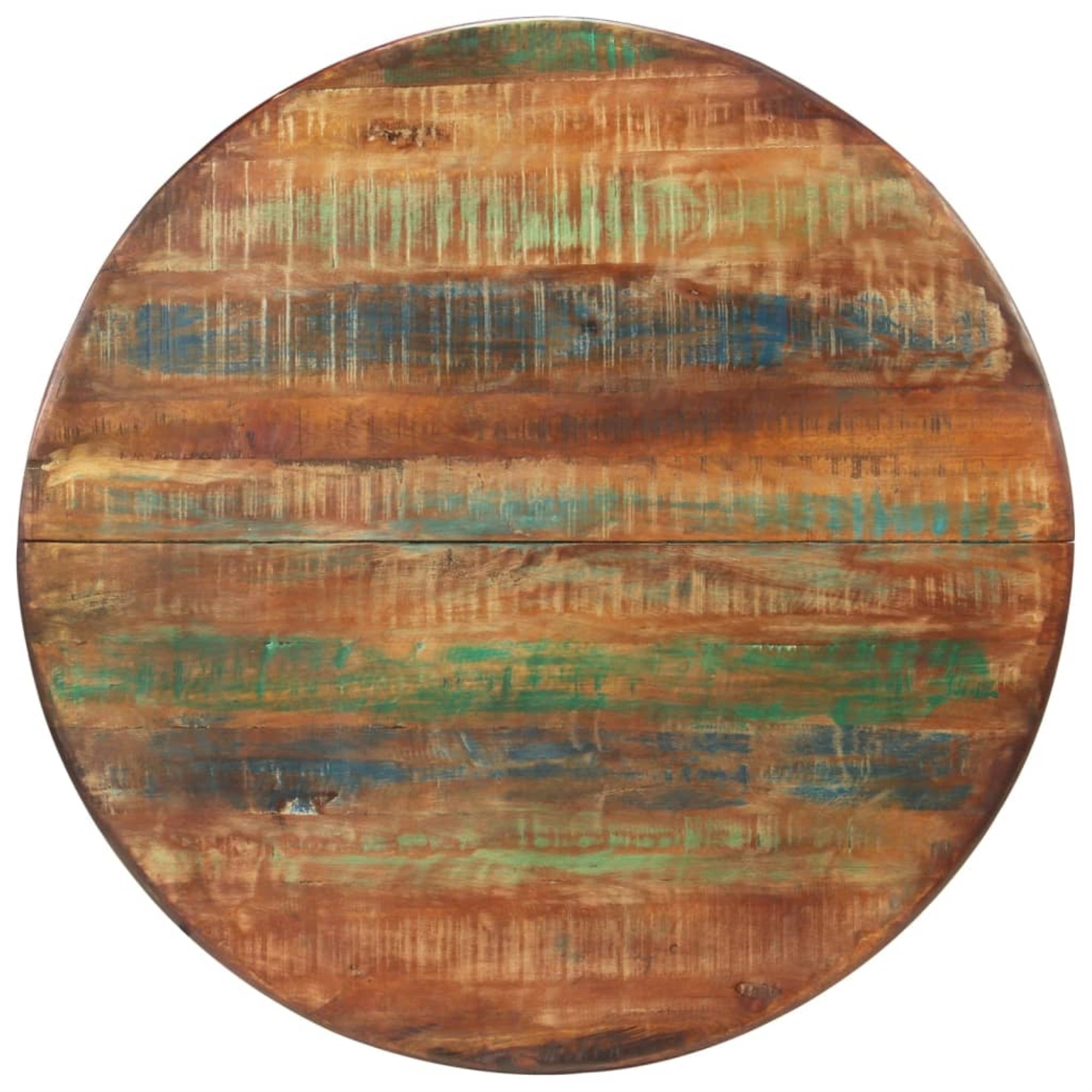 Vidaxl Dining Table 43.3'X30.7' Solid Wood Reclaimed And Steel