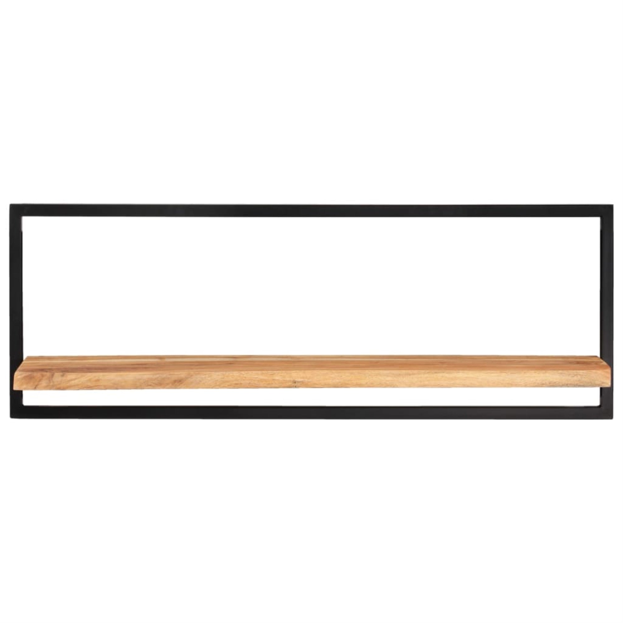 Vidaxl Wall Shelves 2 Pcs 39.4'X9.4'X13.8' Solid Wood Acacia And Steel