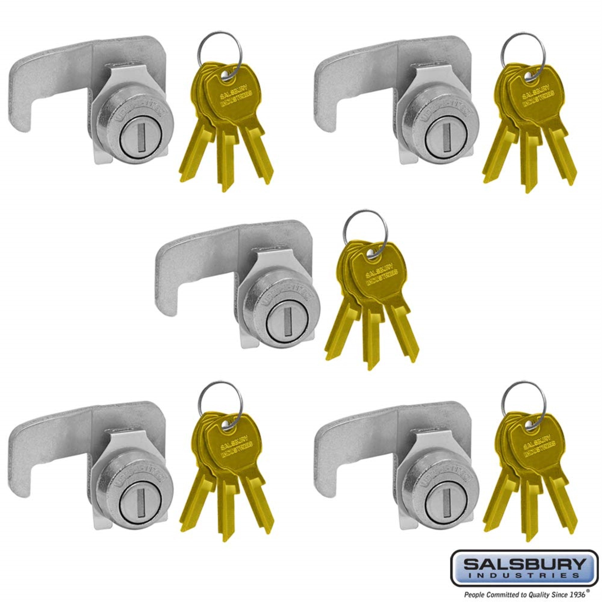 Standard Locks - Replacement for F Series CBU Door with 3 Keys per Lock - 5 Pack