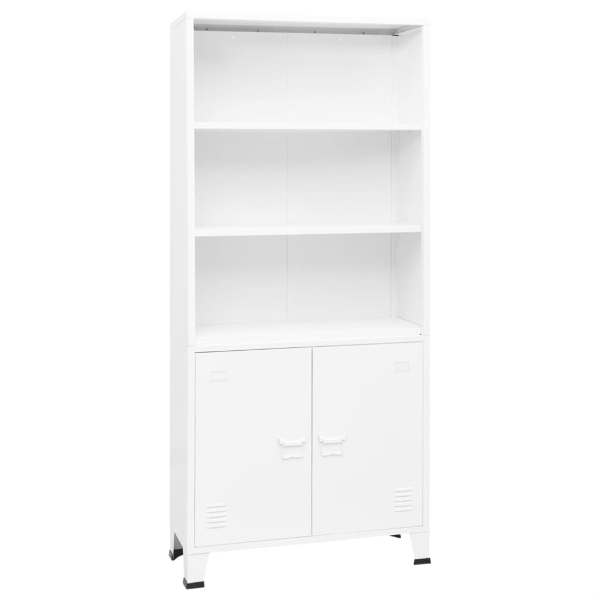 Vidaxl Industrial Bookshelf White 31.5'X12.6'X70.9' Steel
