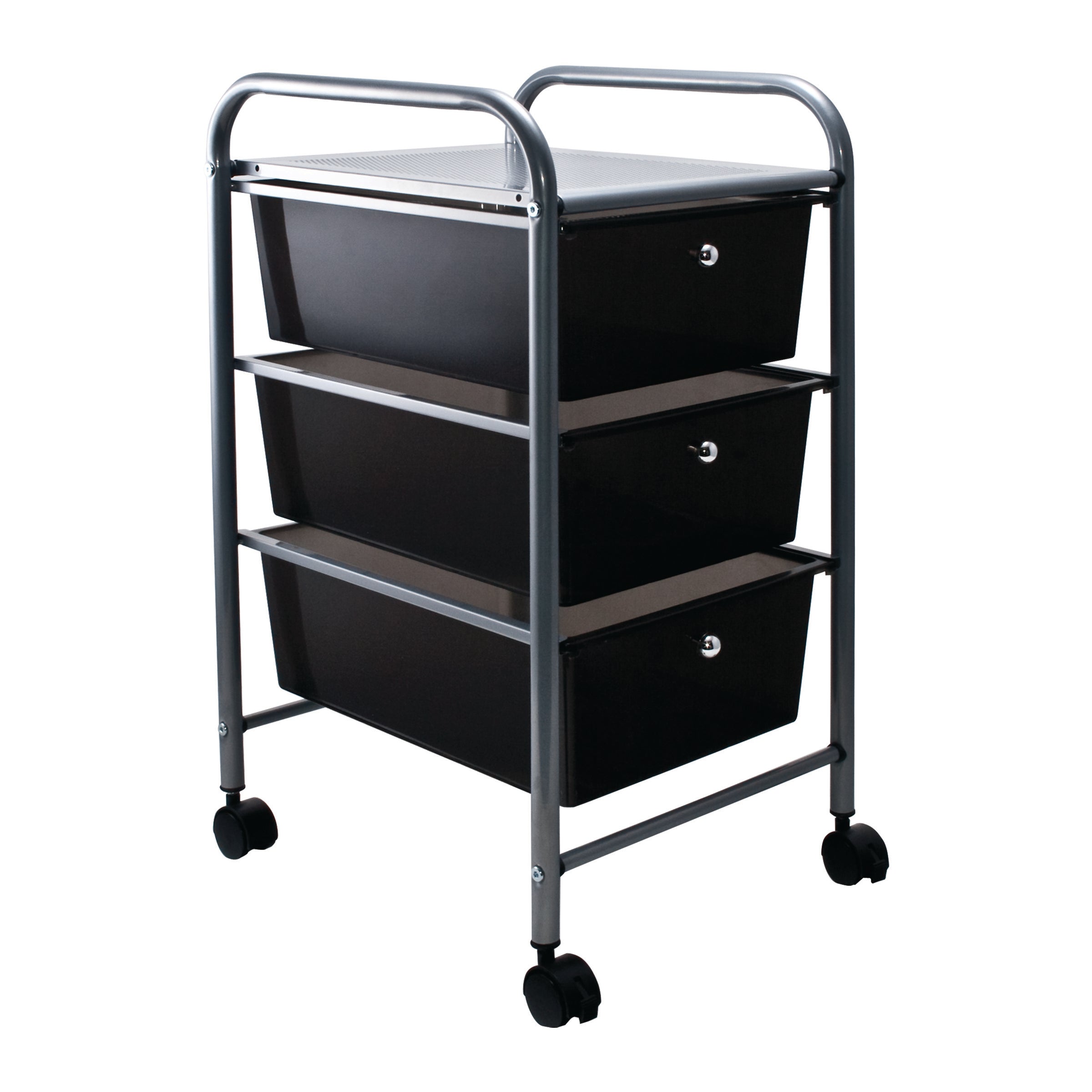 3 Drawer Organizer, Smoke-Colored Drawers