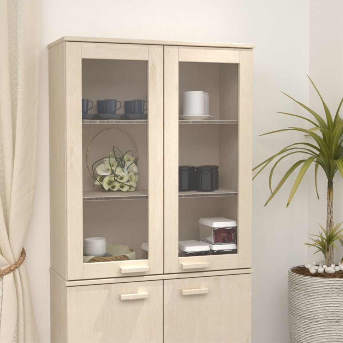 Vidaxl Top For Highboard Honey Brown 33.5'X13.8'X39.4' Solid Wood Pine