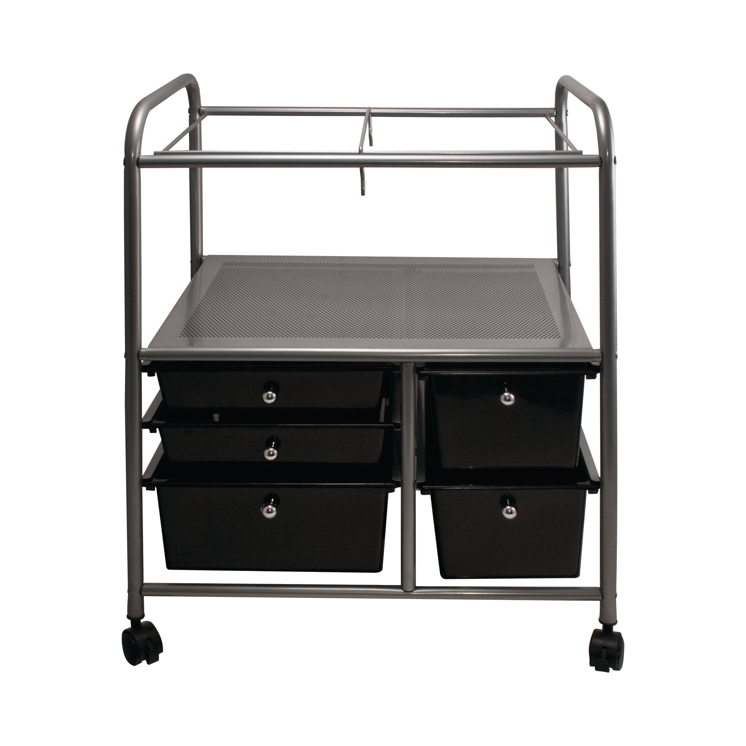 Mobile Organizer File Cart With 5 Drawers
