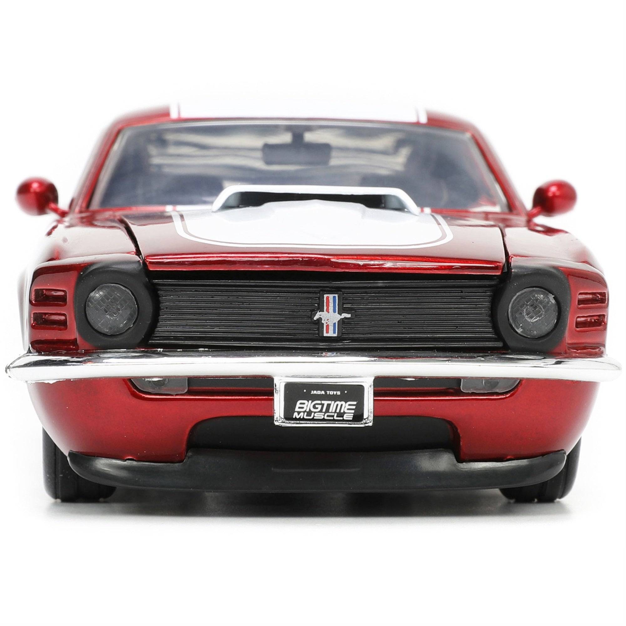 1970 Ford Mustang Boss 429 Candy Red with White Stripes “Super Boss” “Bigtime Muscle” Series 1/24 Diecast Model Car by Jada
