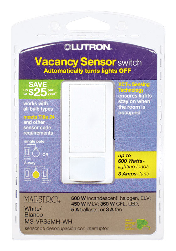 Vacancy Sensor Lrg Wht (Pack Of 1)